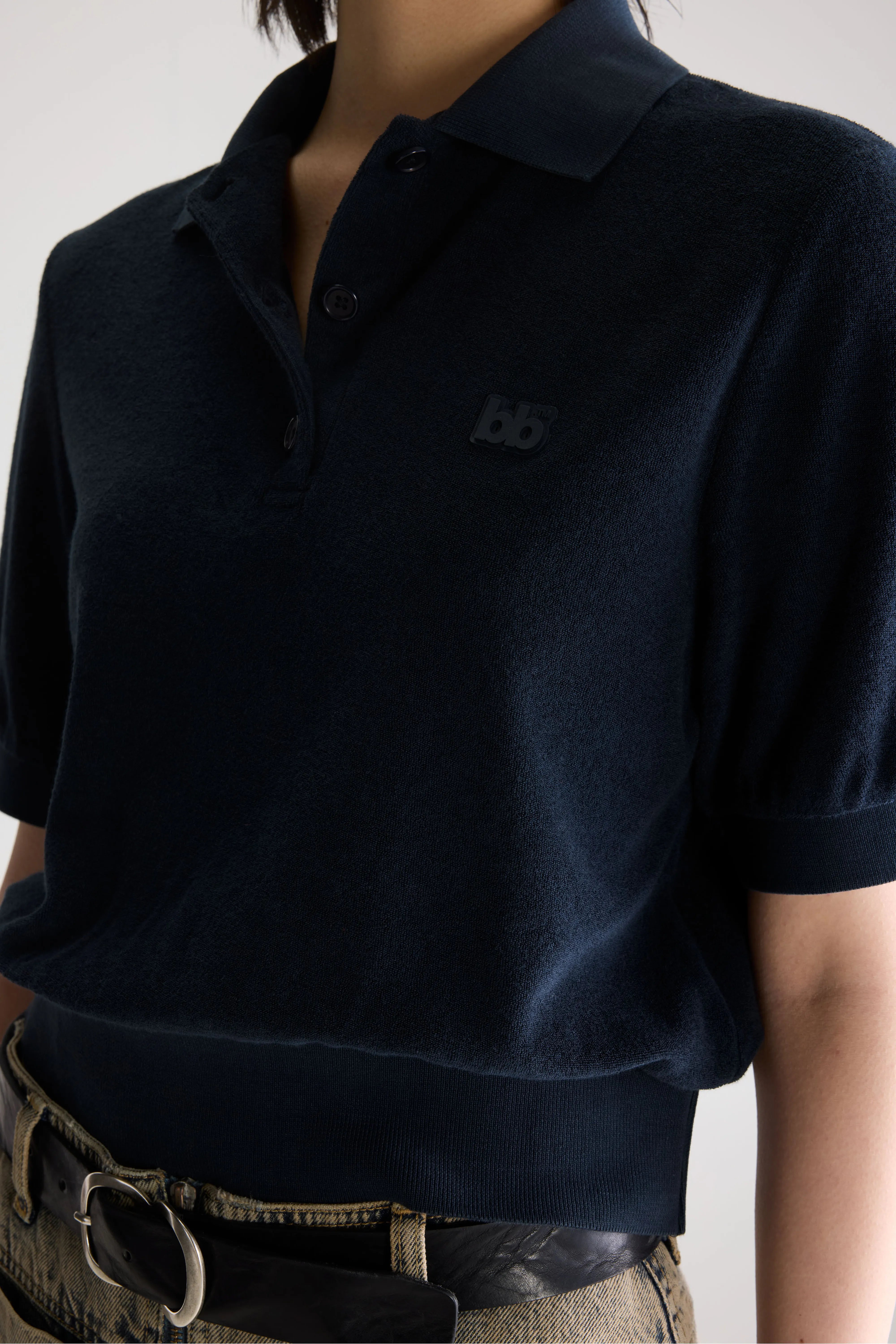 Crixus polo in badstof (261 / W / NAVY)