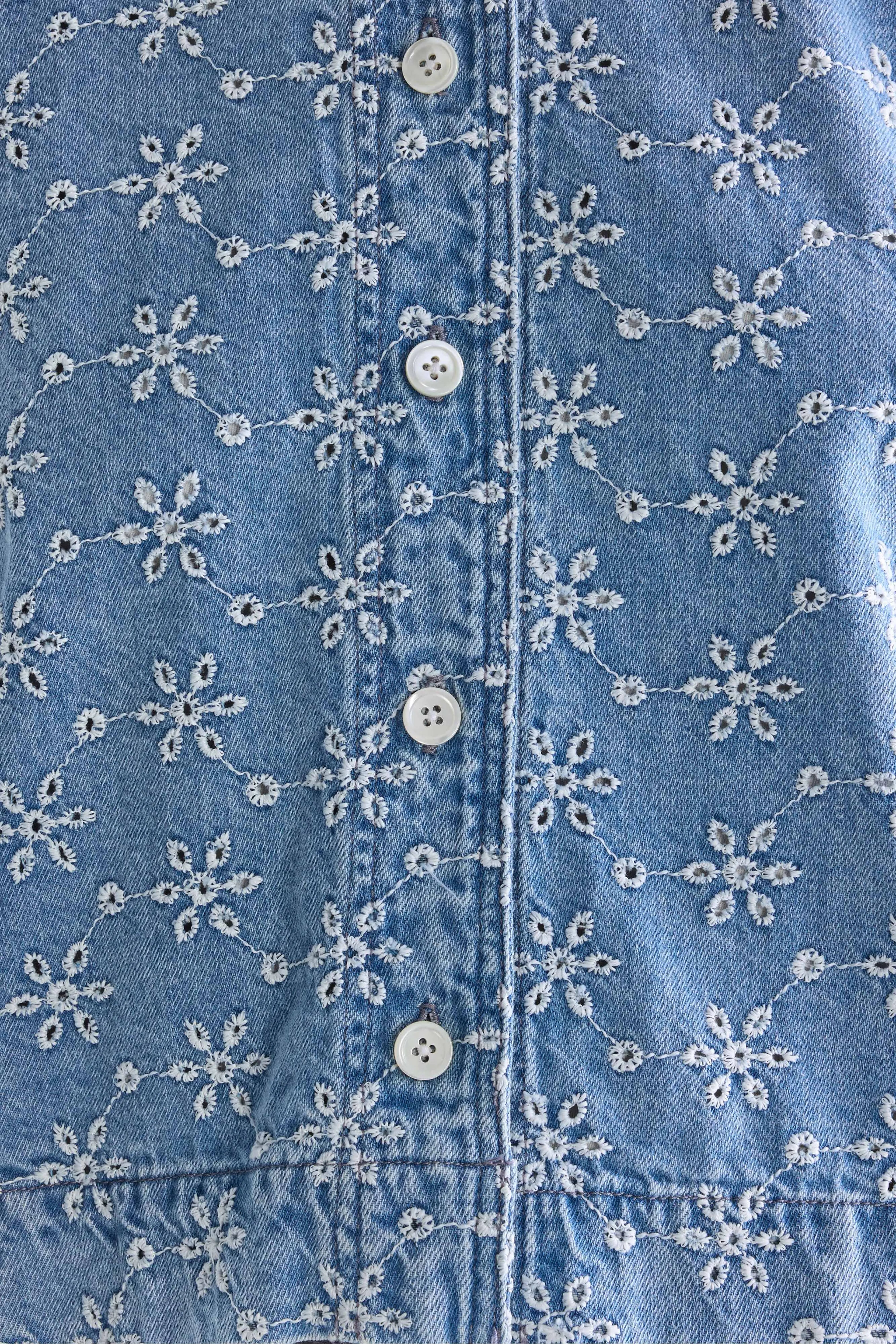 Pinda denim blouse (261 / W / MEDIUM BLEACH)