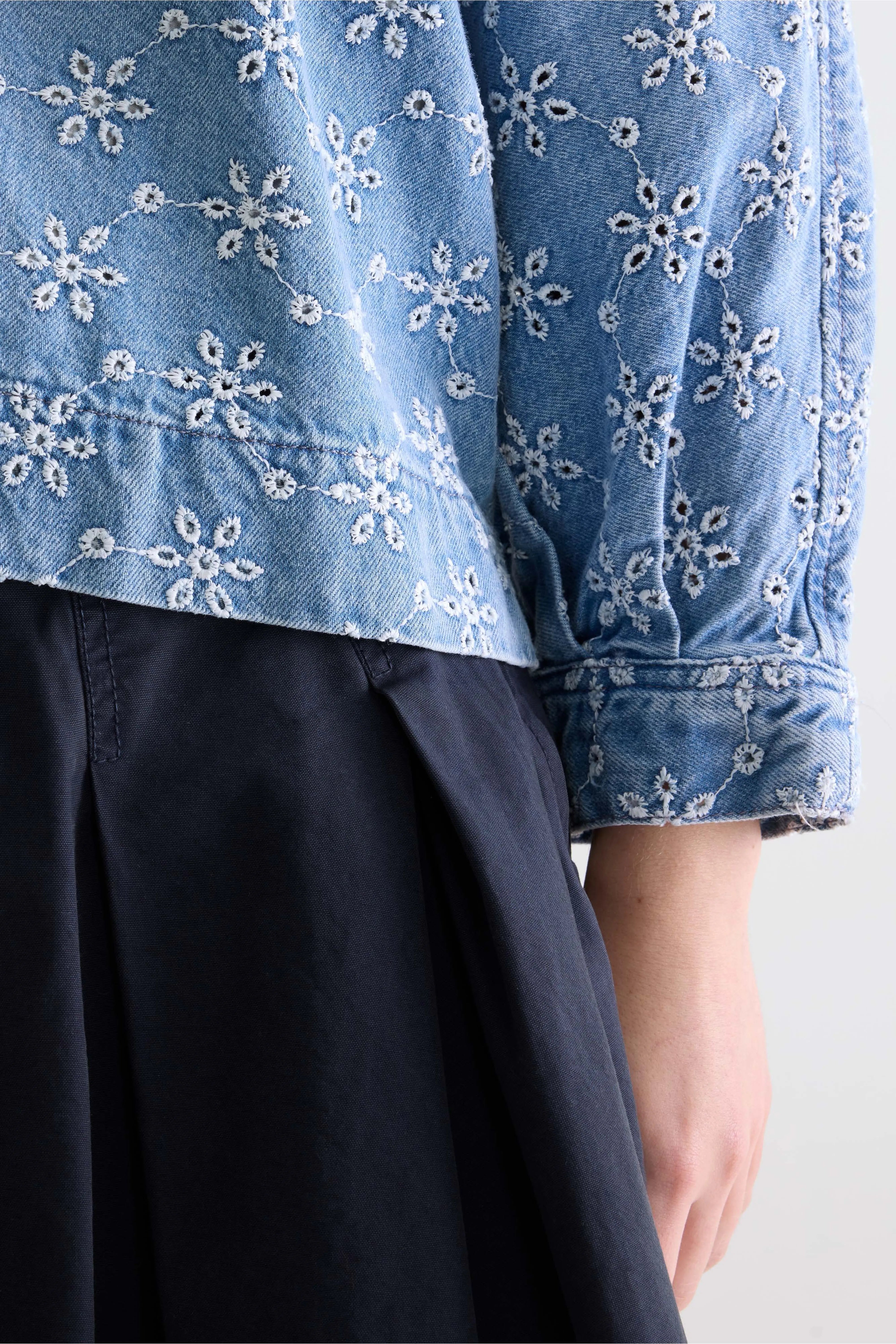 Pinda denim blouse (261 / W / MEDIUM BLEACH)