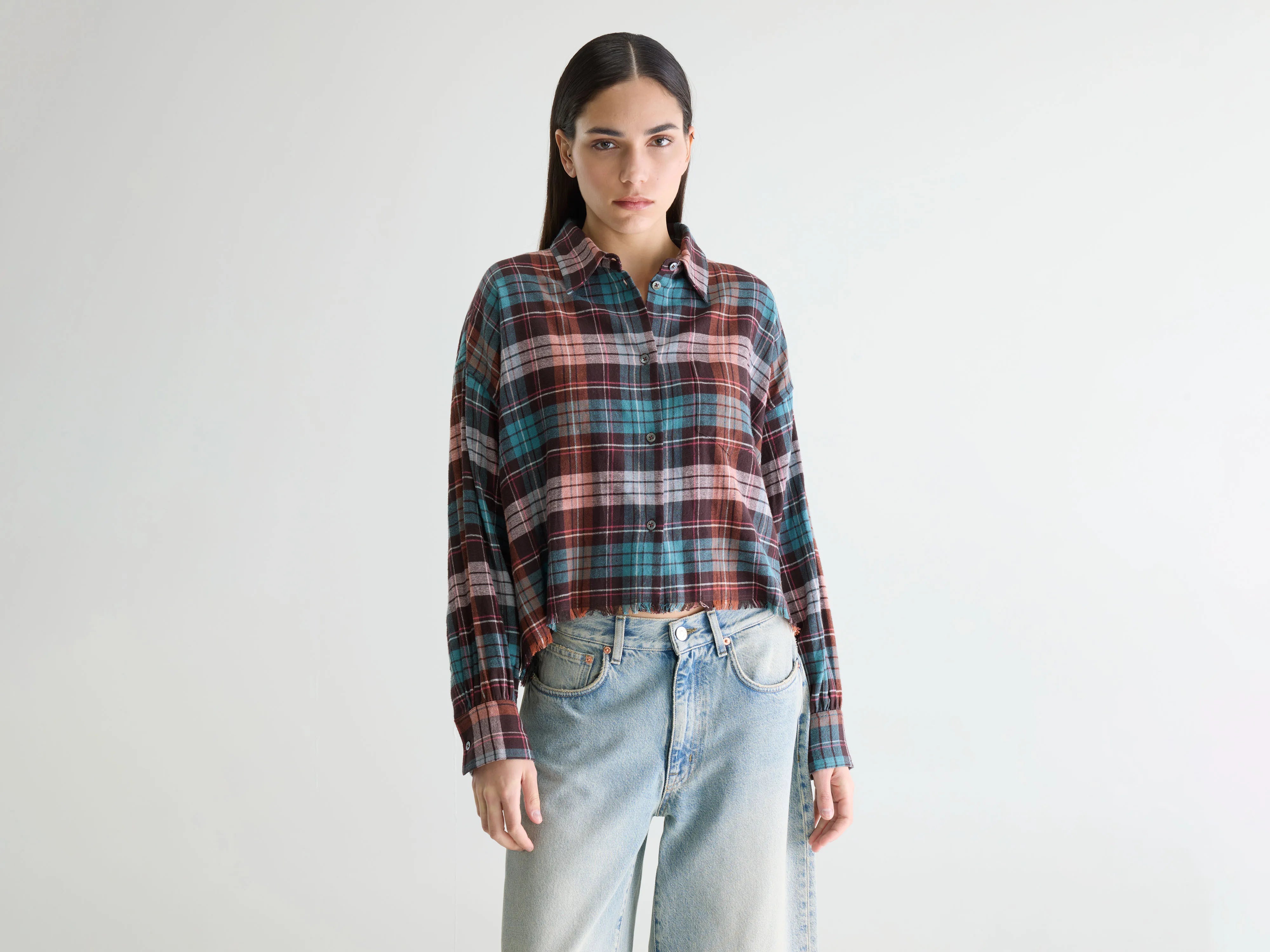 Kraft cropped hemd (261 / W / CHECK A)