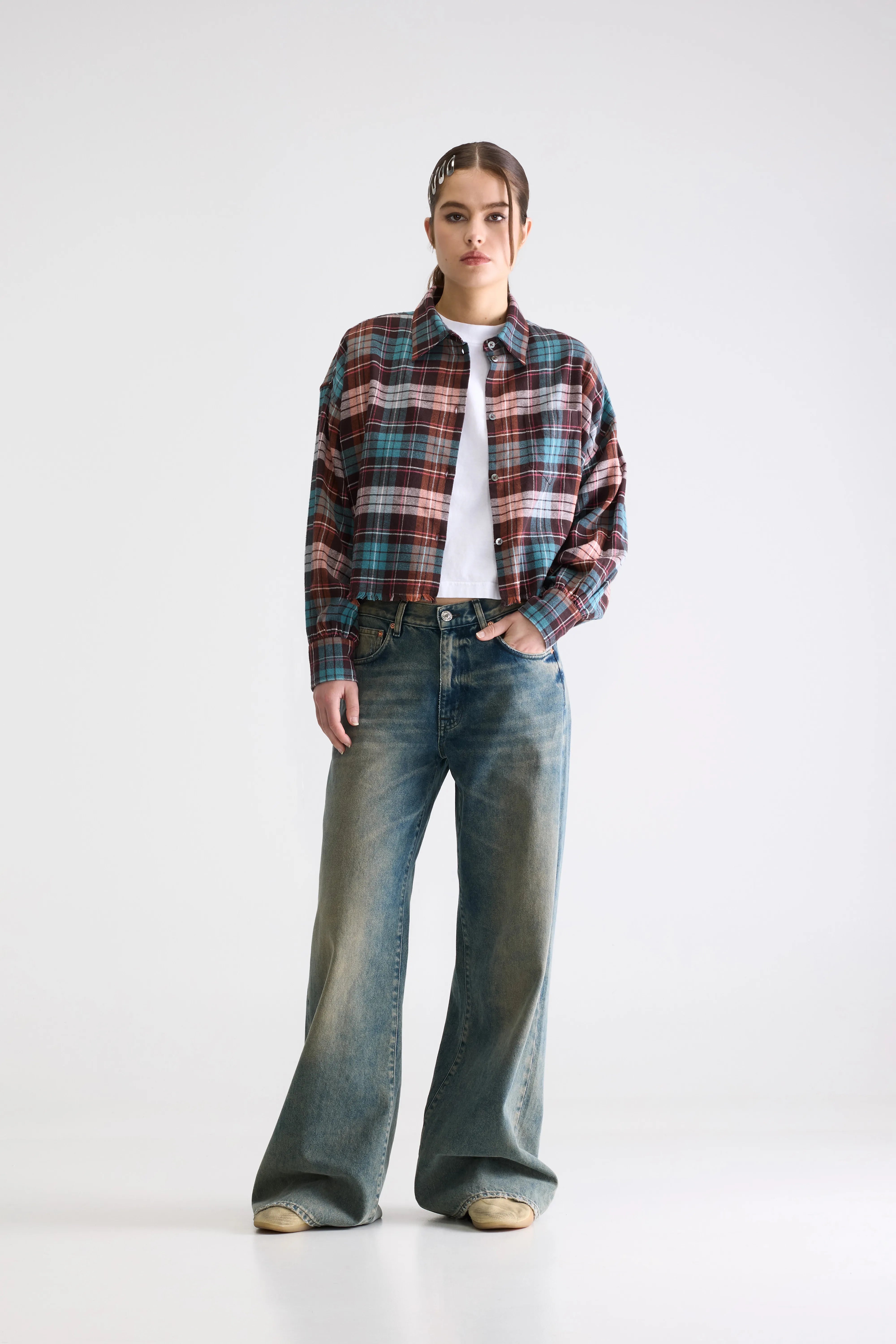Kraft cropped hemd (261 / W / CHECK A)