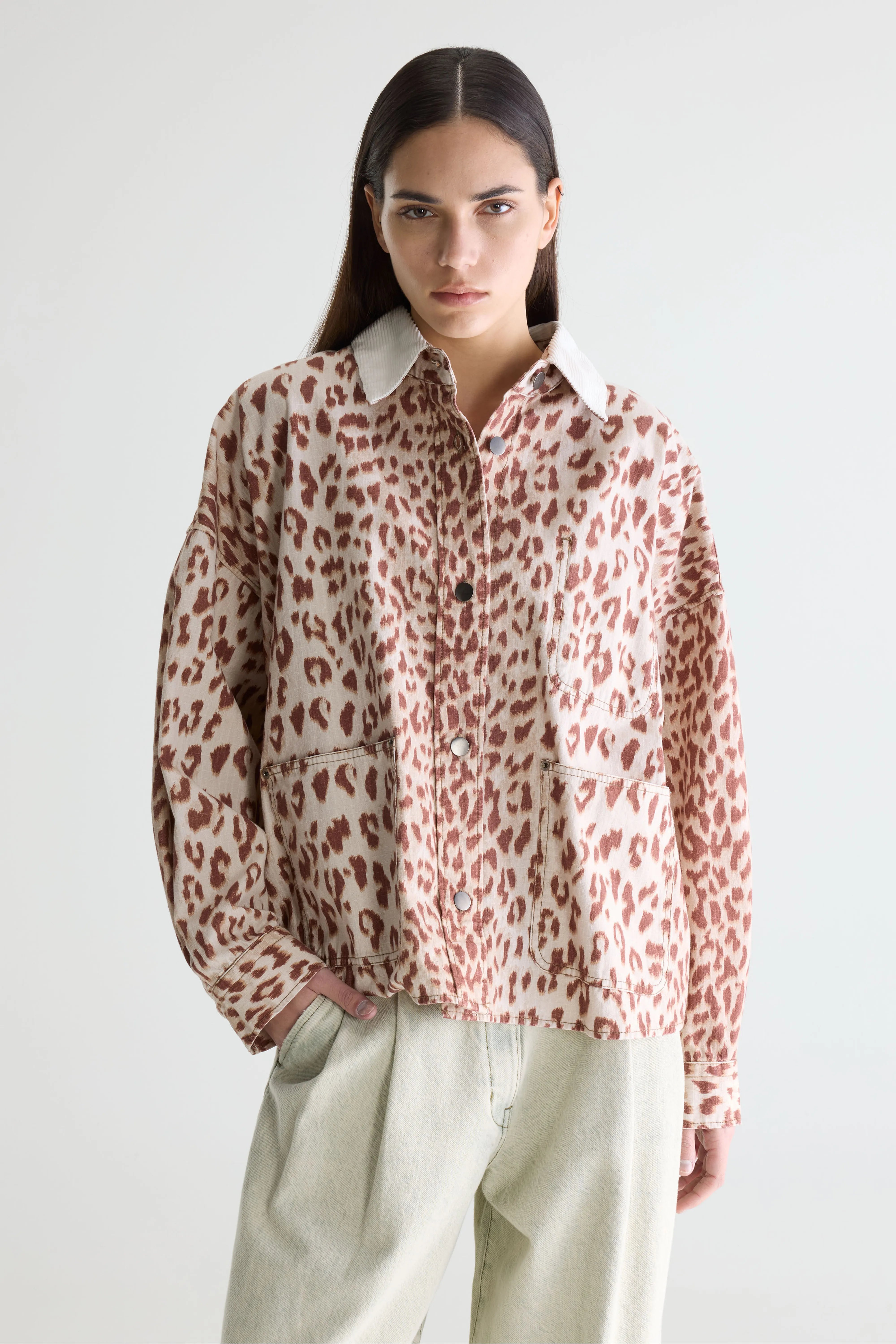Wandy leopard-print overshirt (261 / W / COMBO A)