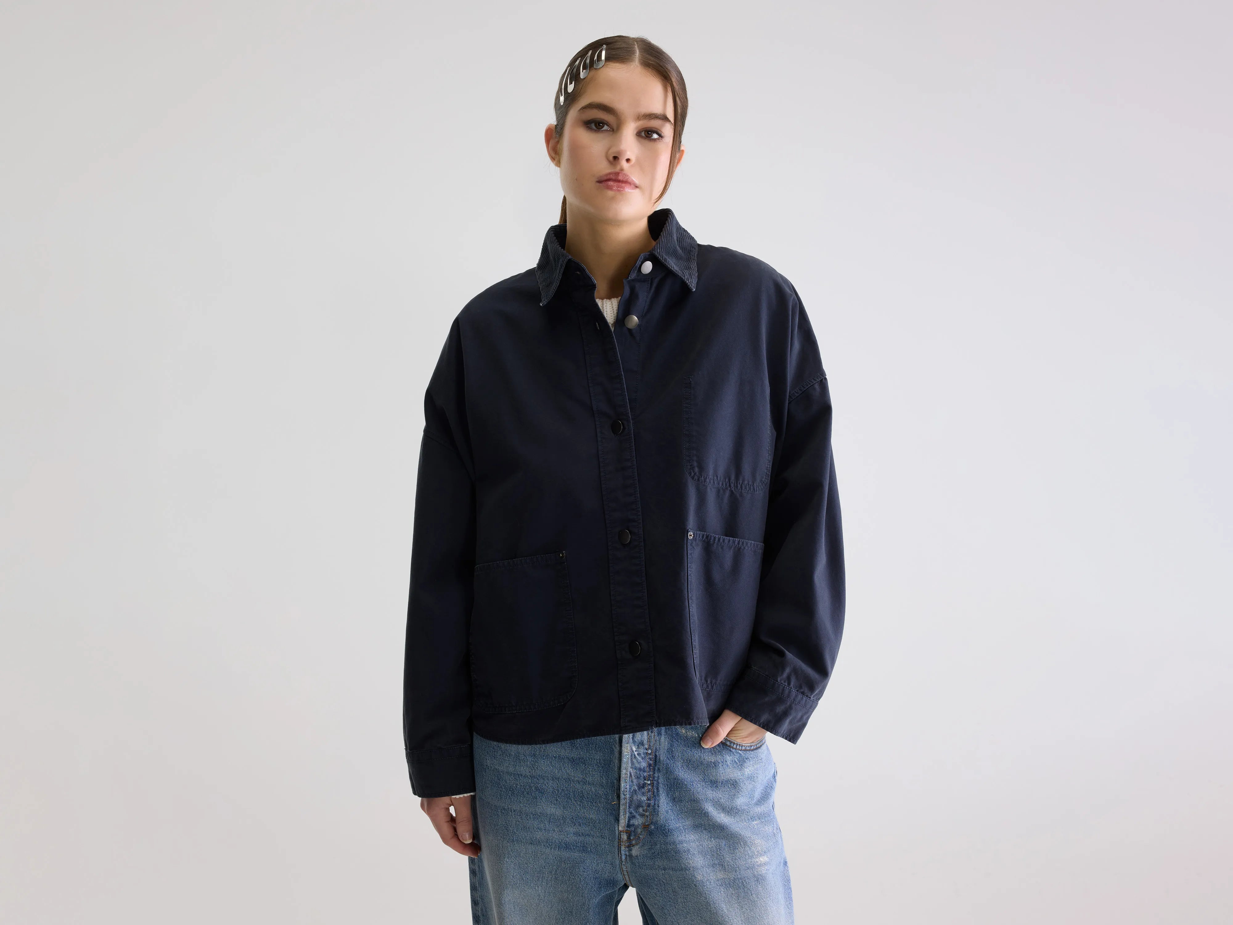 Wandy relaxed marineblauw overshirt (261 / W / NAVY)