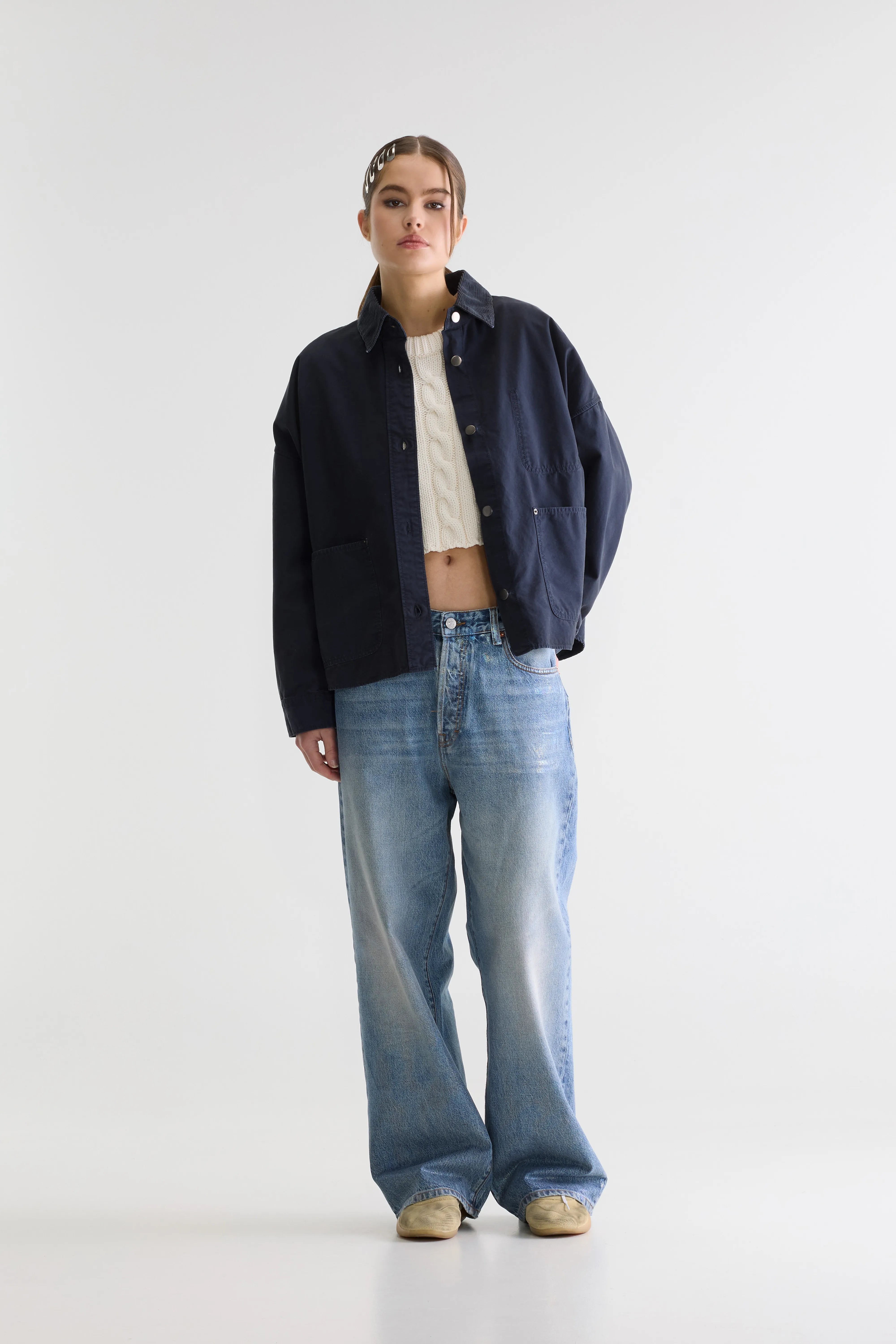 Wandy relaxed marineblauw overshirt (261 / W / NAVY)