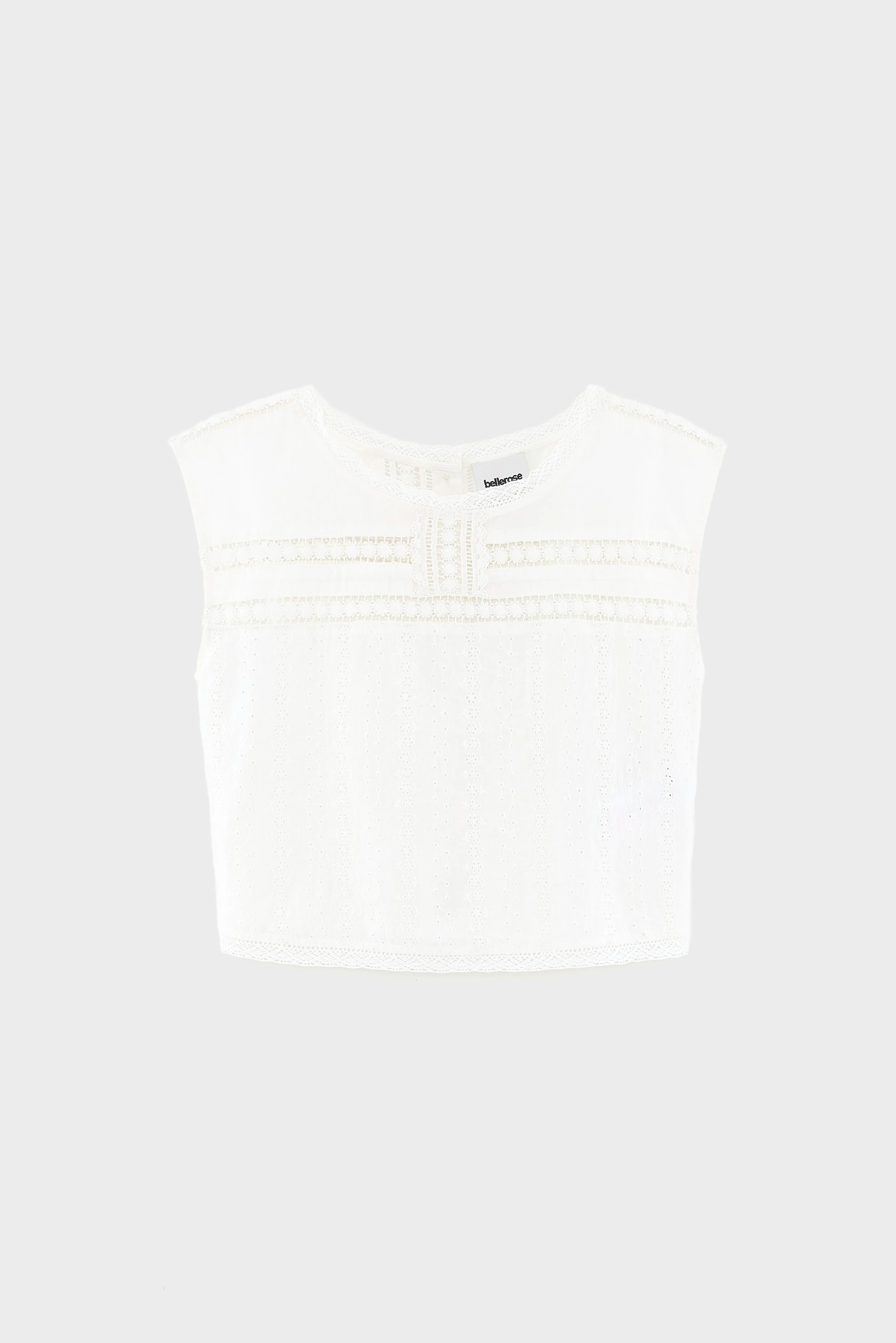 Donna geborduurde blouse (261 / W / WHITE)