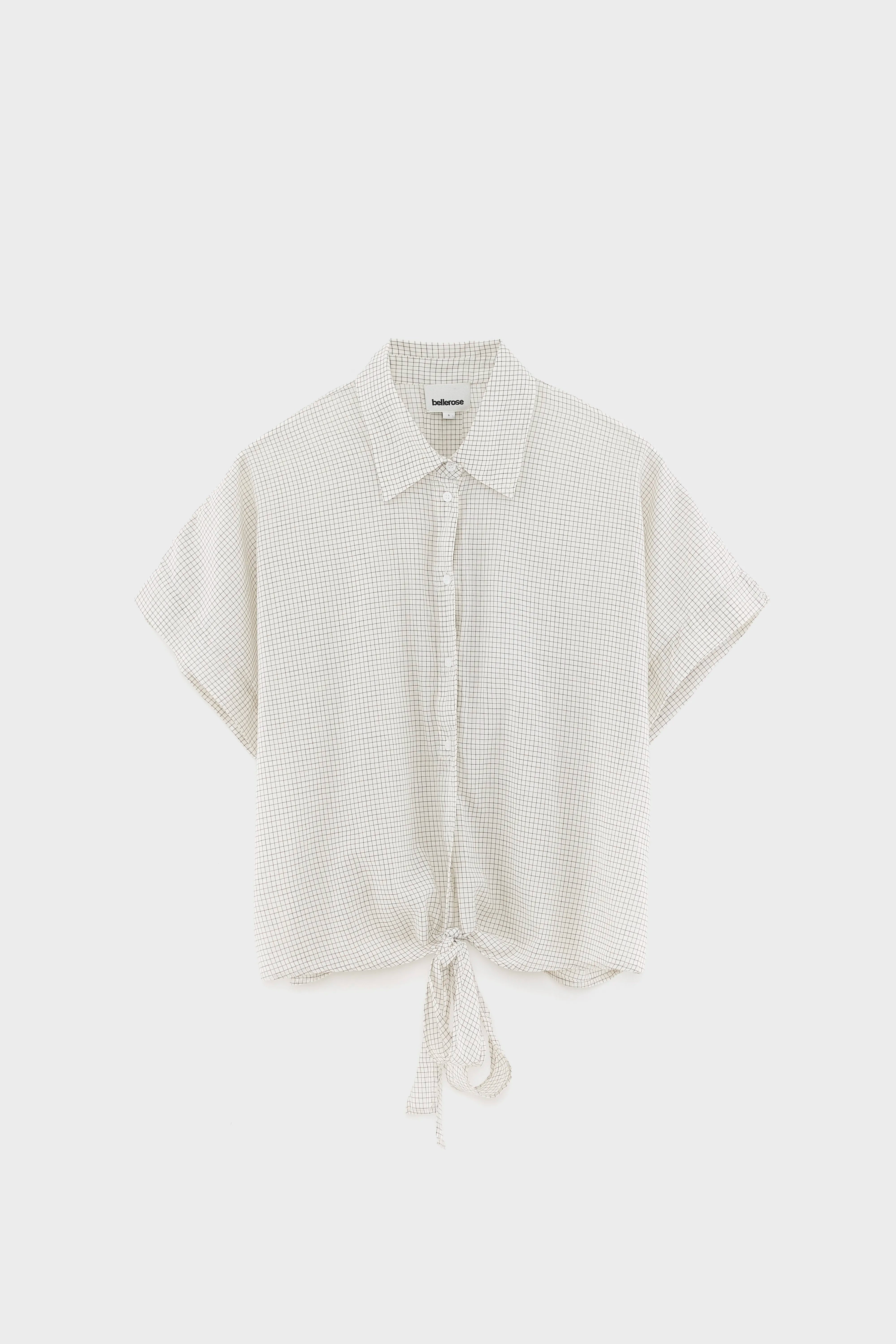 Coral blouse met strik (261 / W / CHECK E)