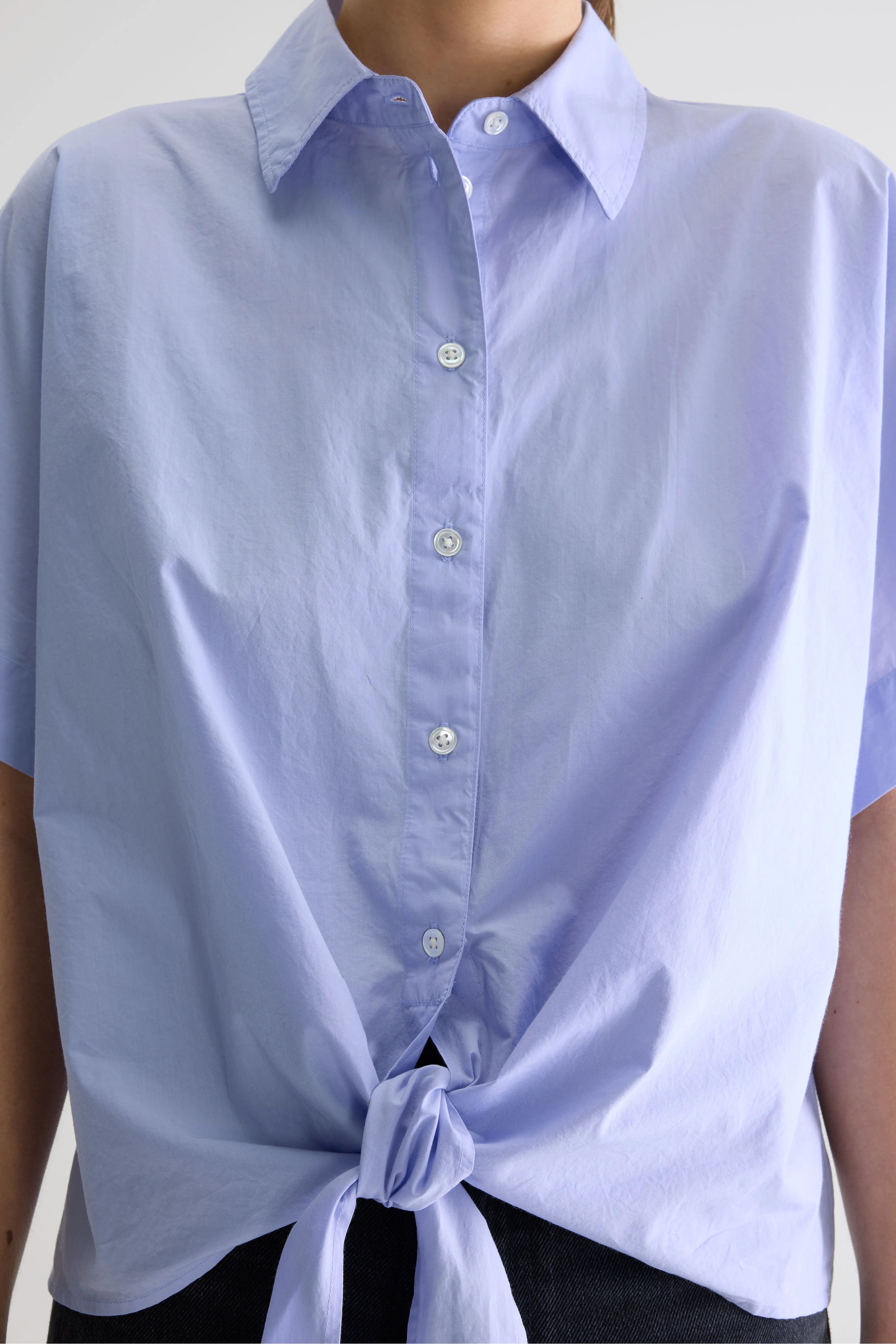 Coral blouse met strik (261 / W / LAVENDER)