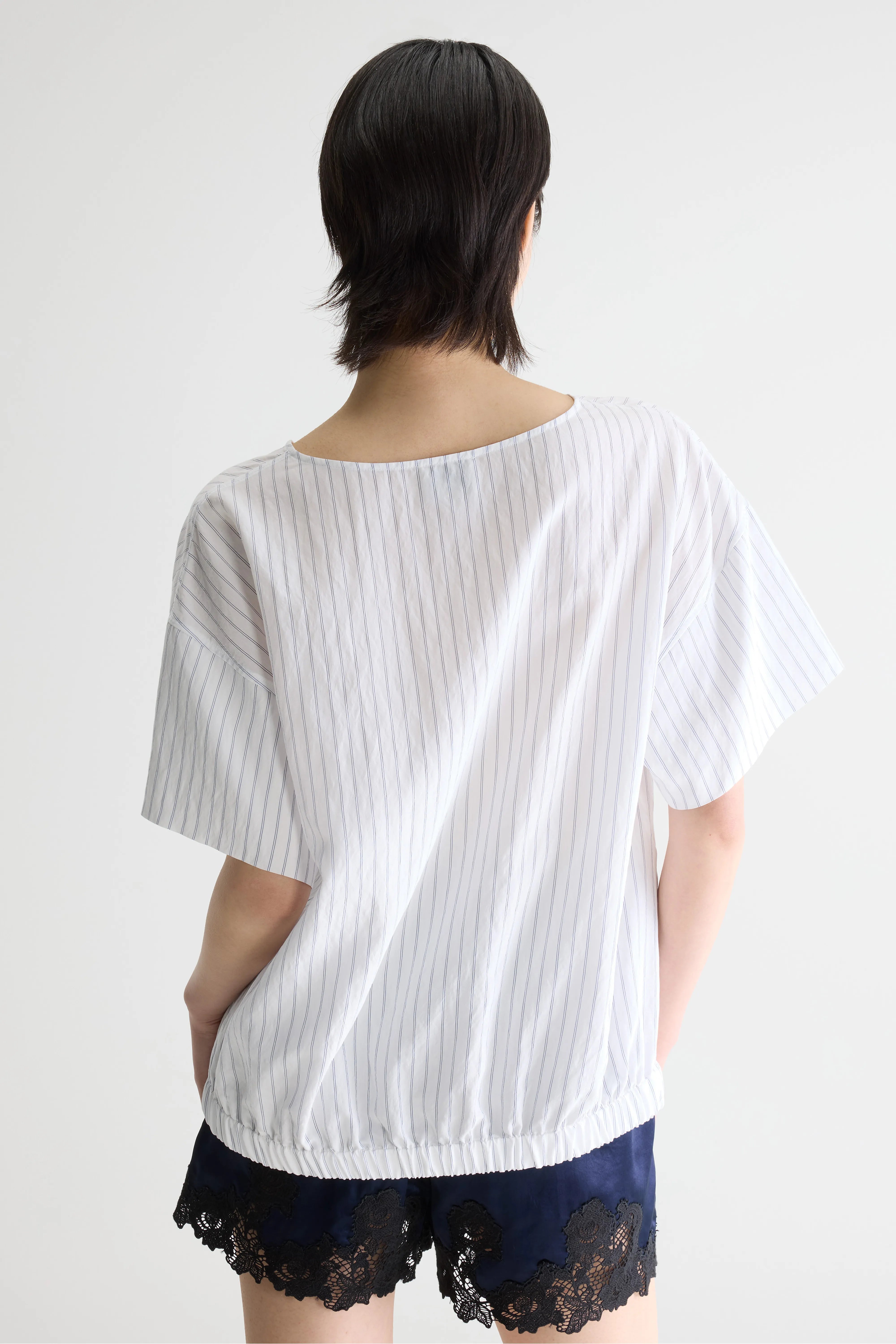 Blouse à manches courtes Soleil (261 / W / STRIPE A)