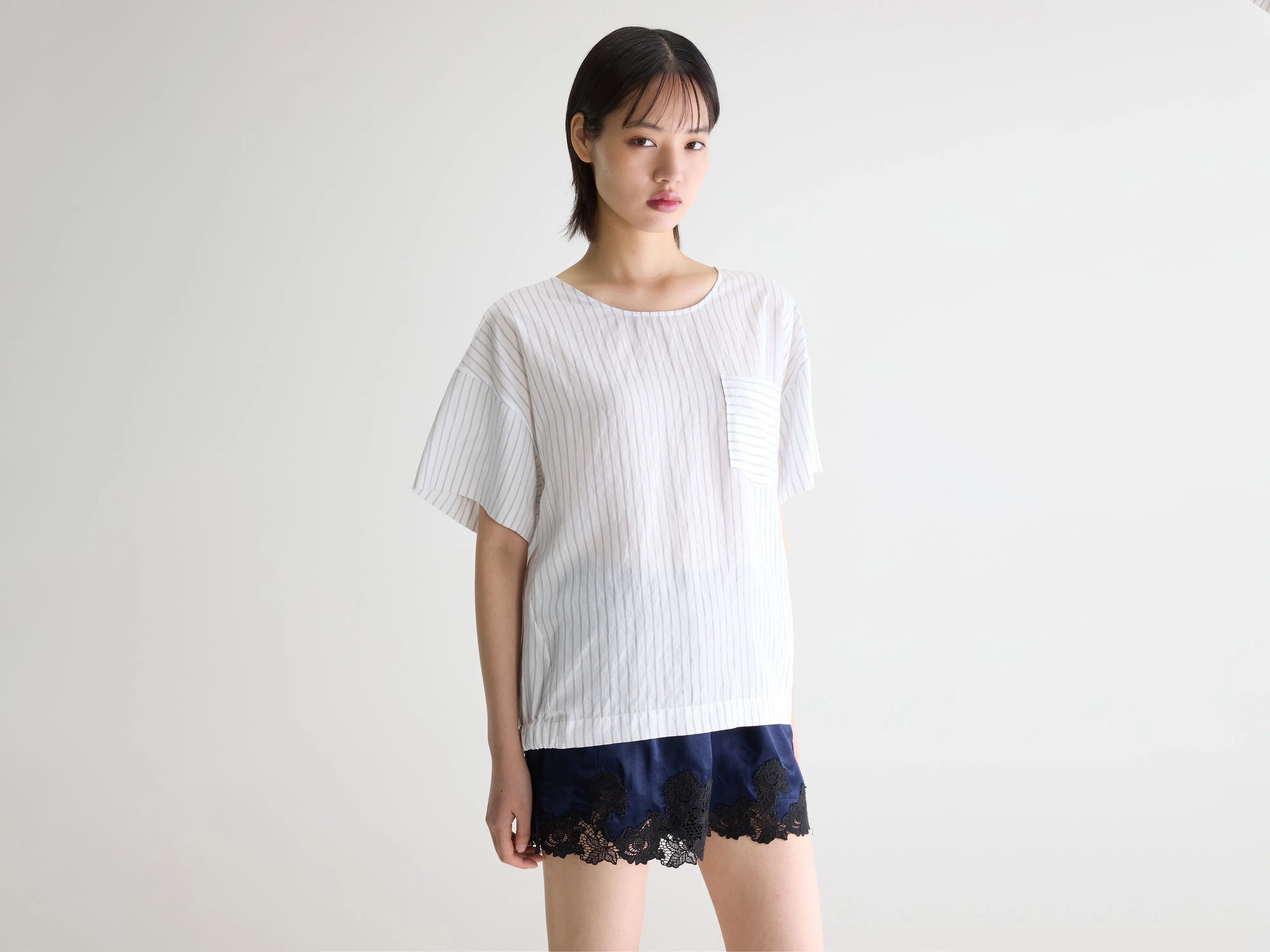 Blouse à manches courtes Soleil (261 / W / STRIPE A)