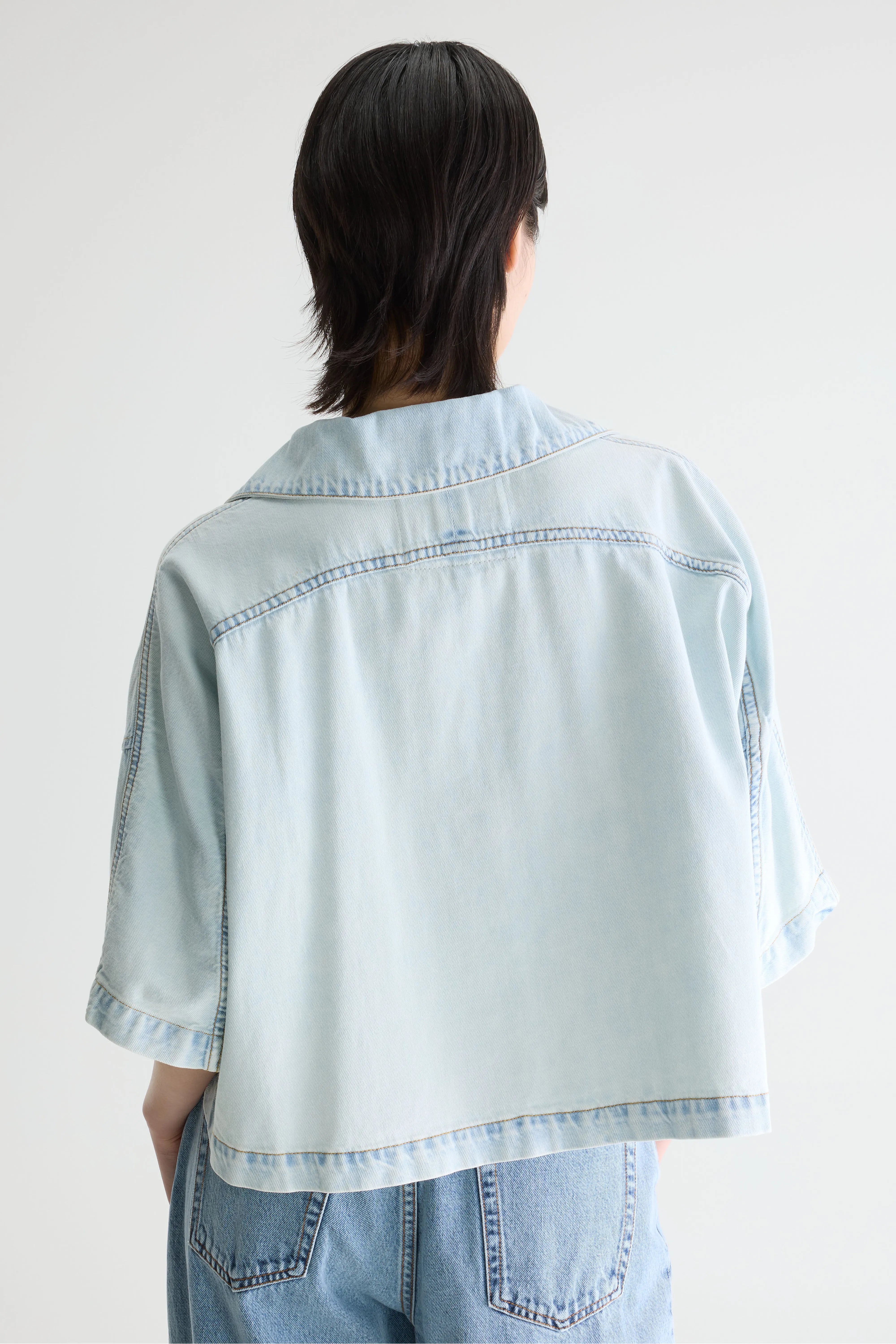 Poppa denim shirt (261 / W / ICE BLEACH)