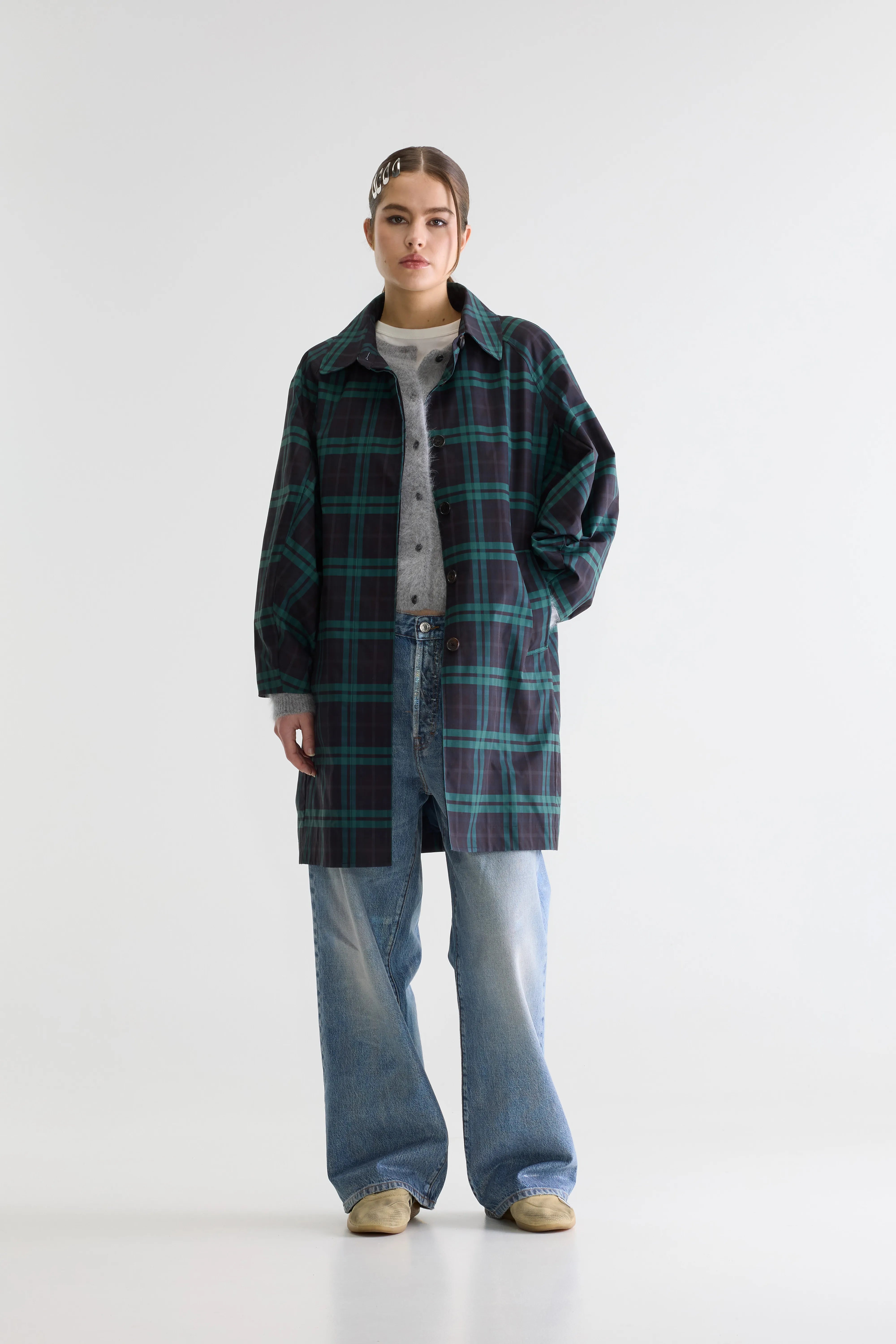 Julie Trenchcoat - Bottle / Navy / Worker Voor Dames | Bellerose