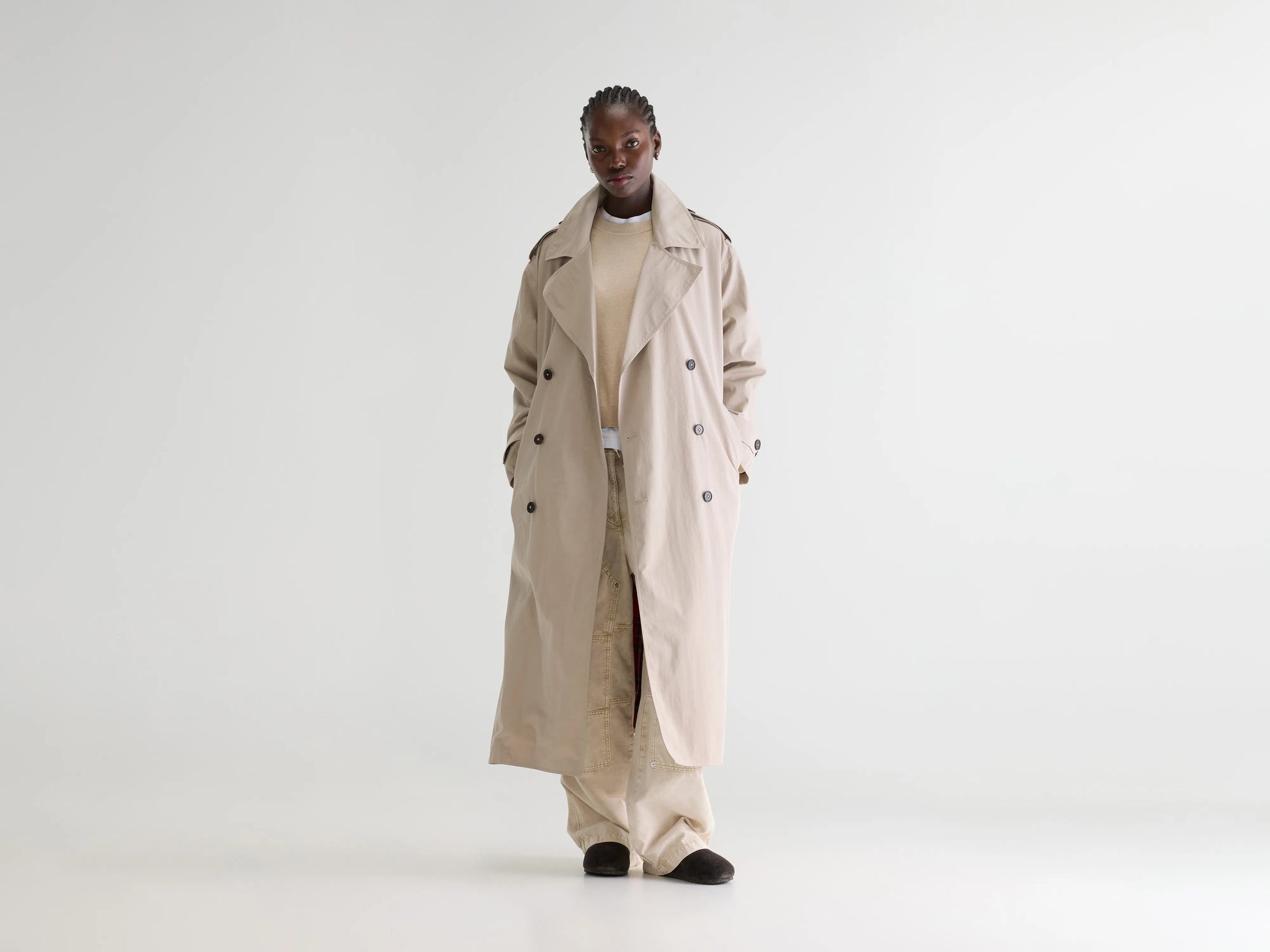 Women's beige oversized trench coat | Bellerose