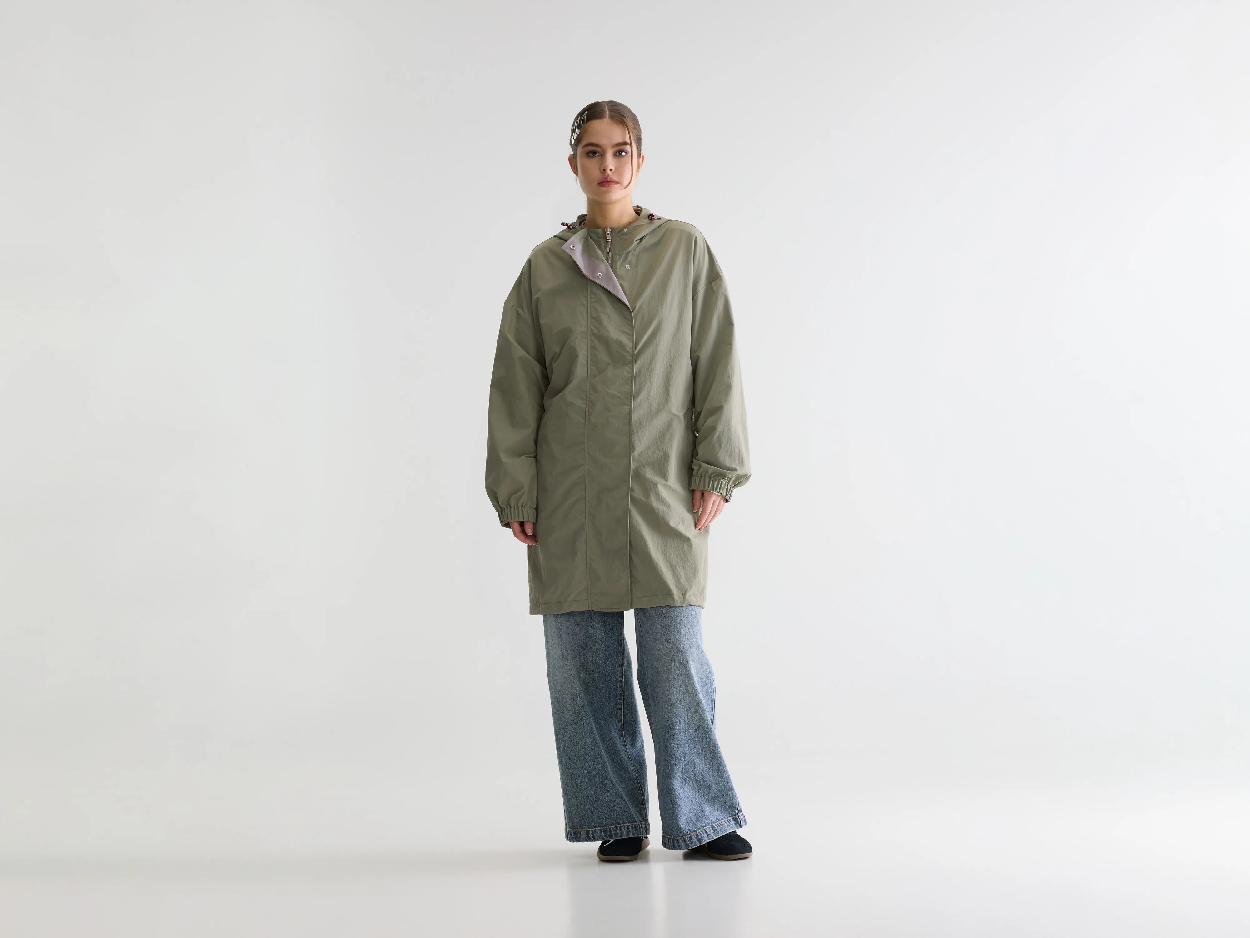 Henny jas met capuchon (261 / W / EUCALYPTUS)