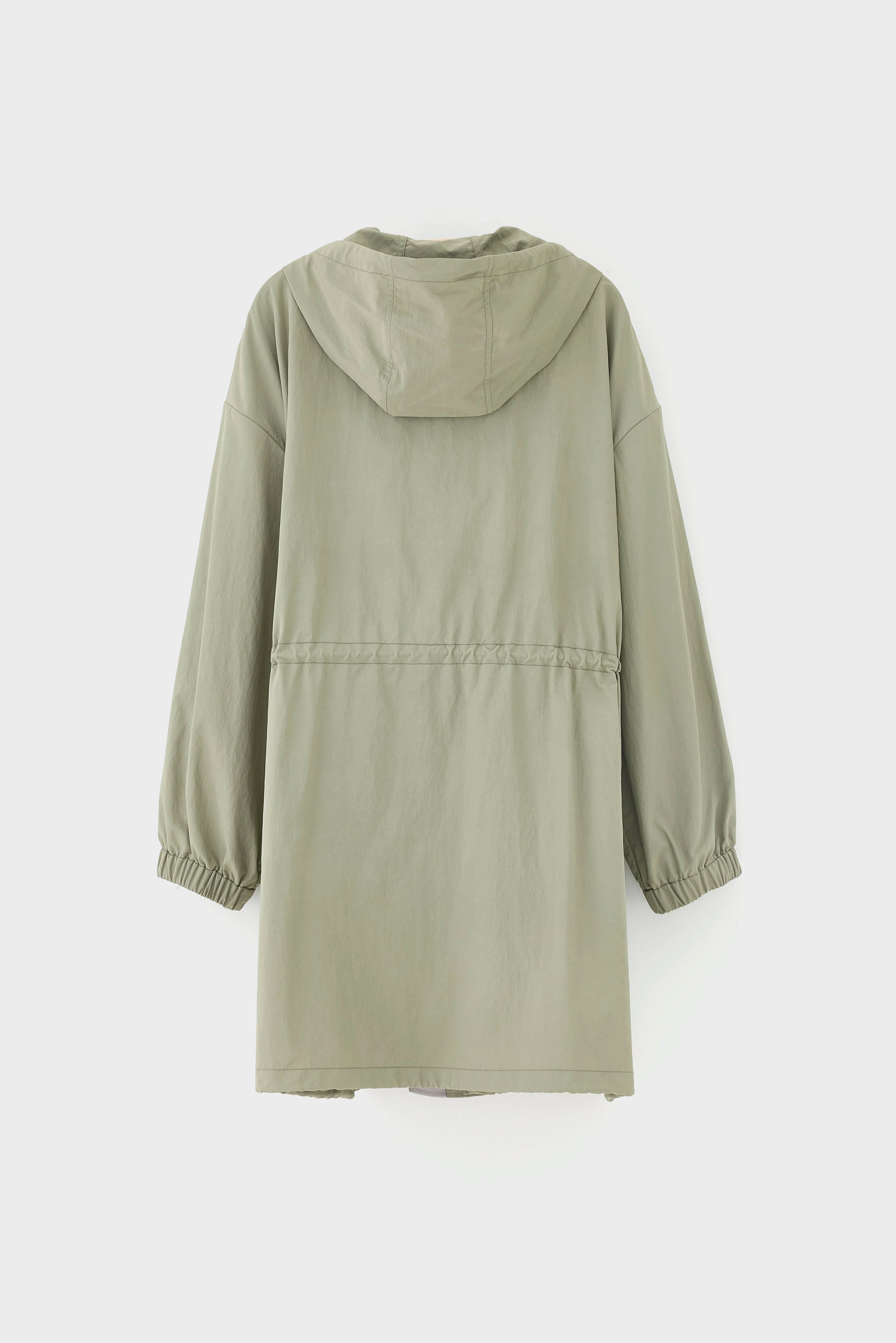 Henny hooded coat (261 / W / EUCALYPTUS)