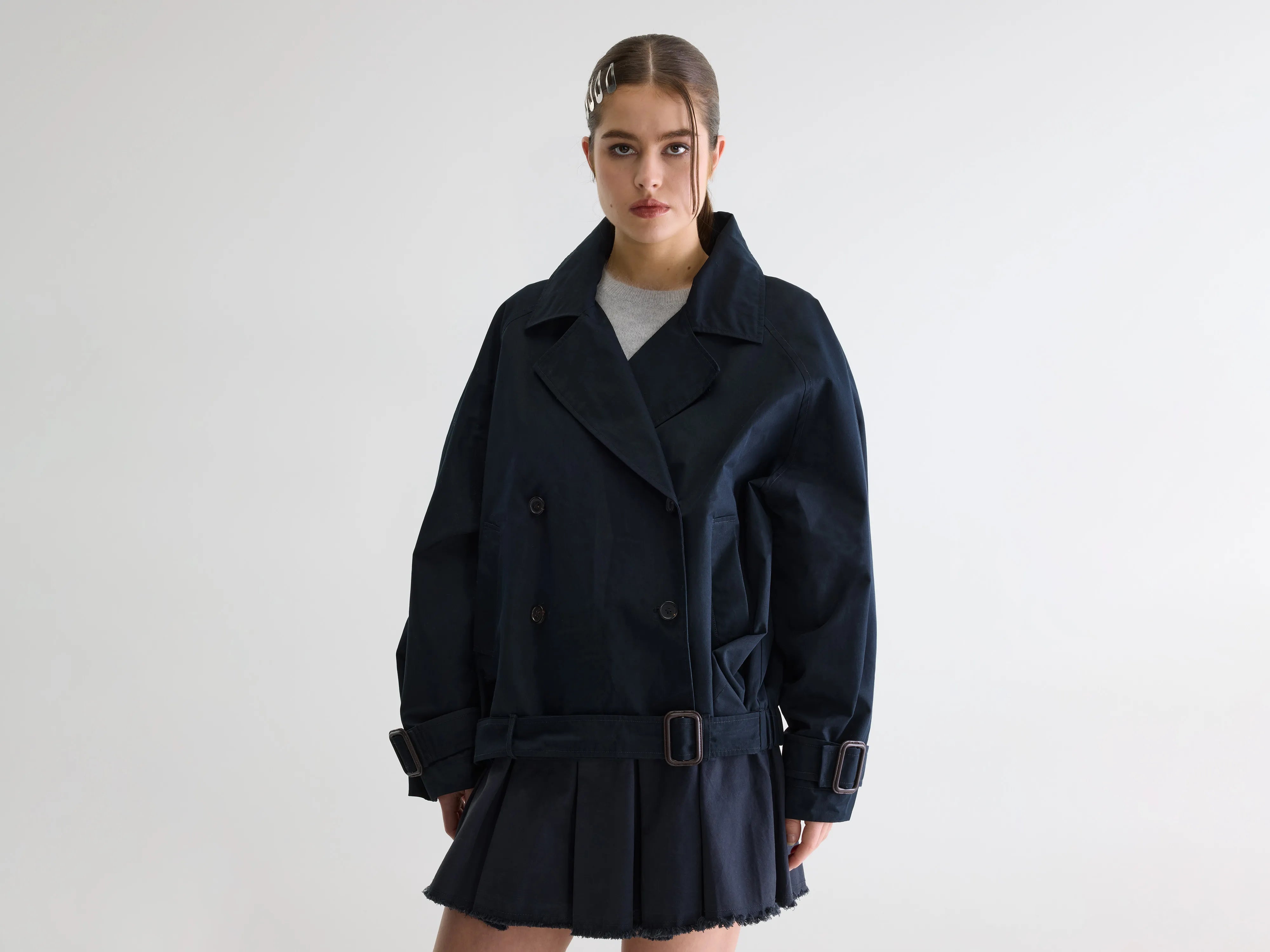 Helina trench-style jacket (261 / W / NAVY)