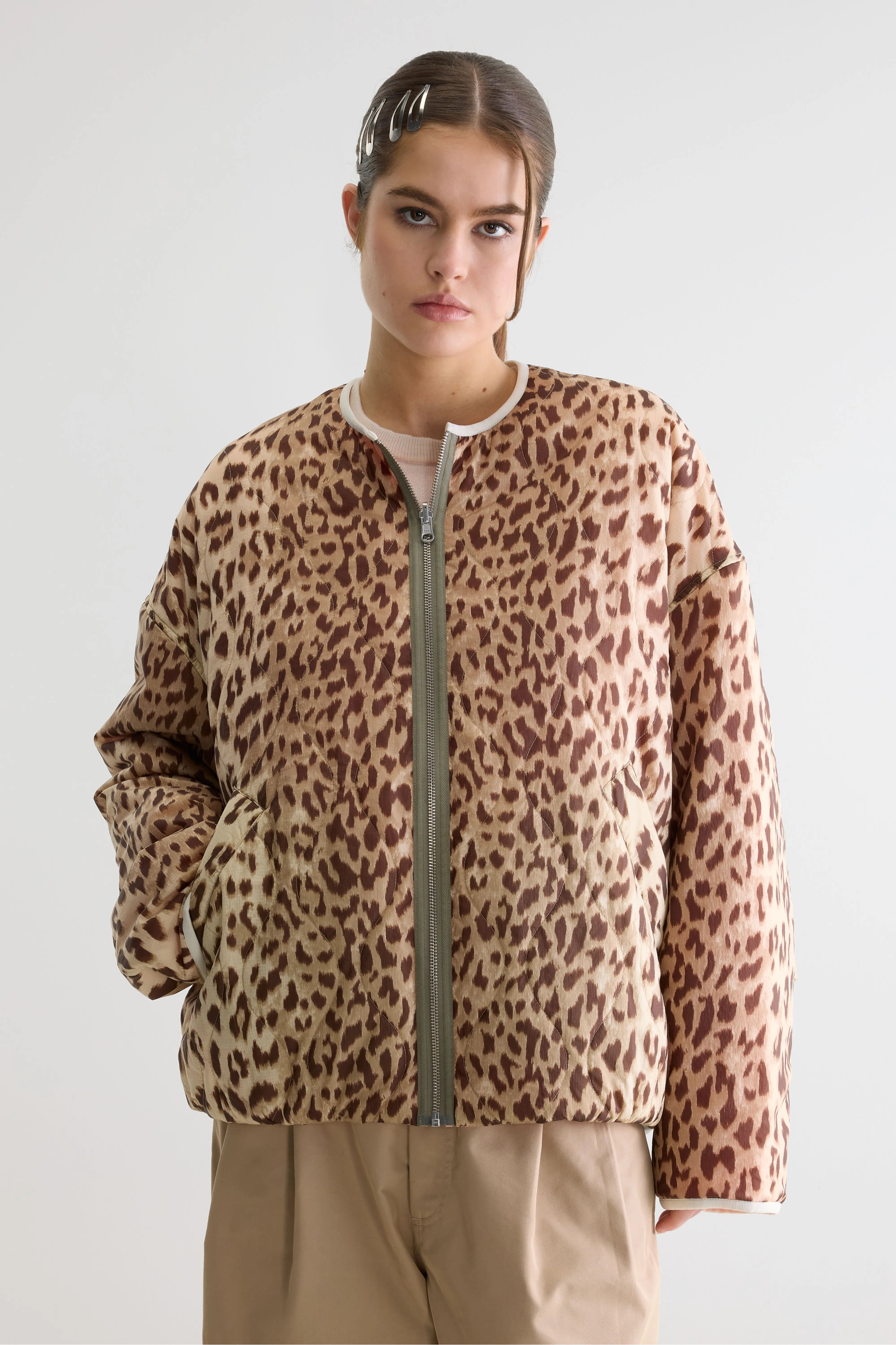 Veste À Imprimé Léopard Highland - Cord / Cream / Rafia Pour Femme | Bellerose