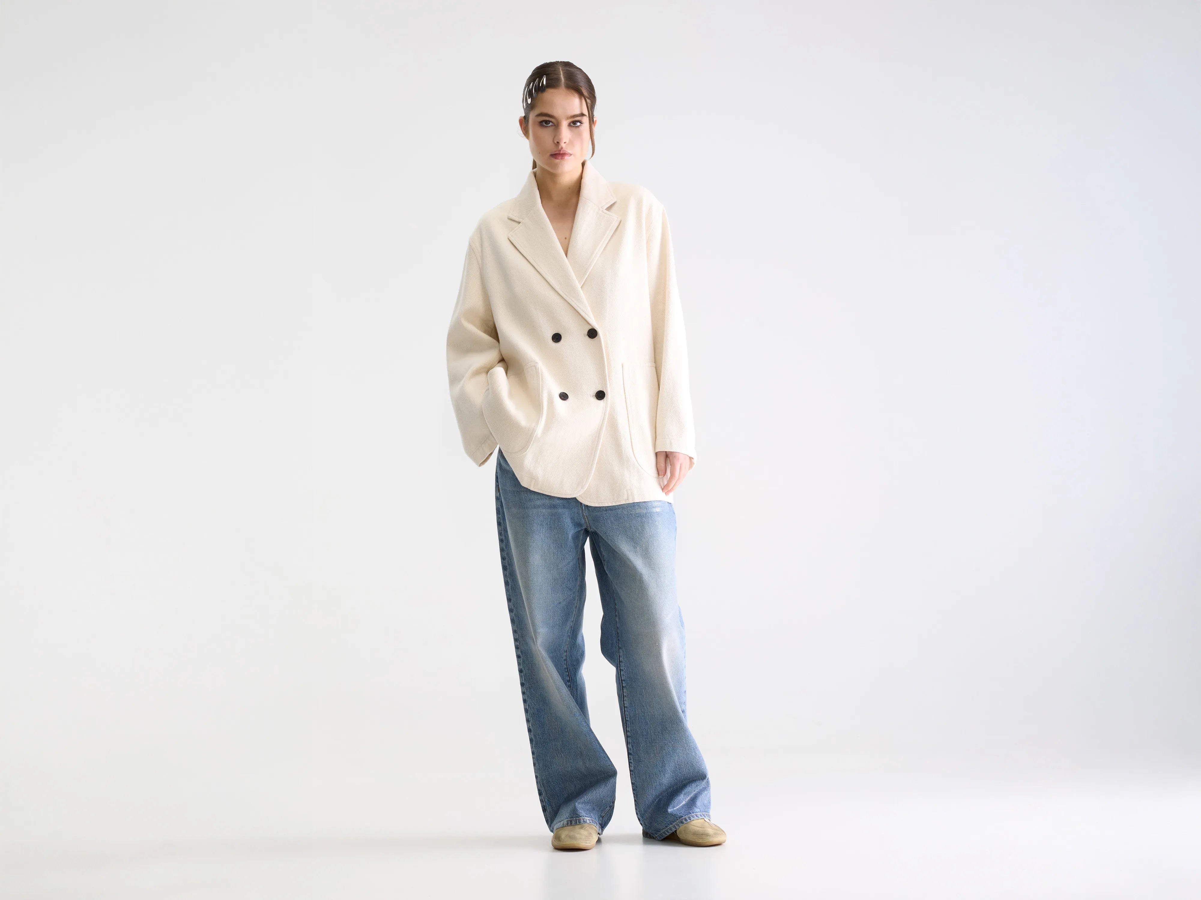 Jazzy relaxte blazer (261 / W / NATURAL)