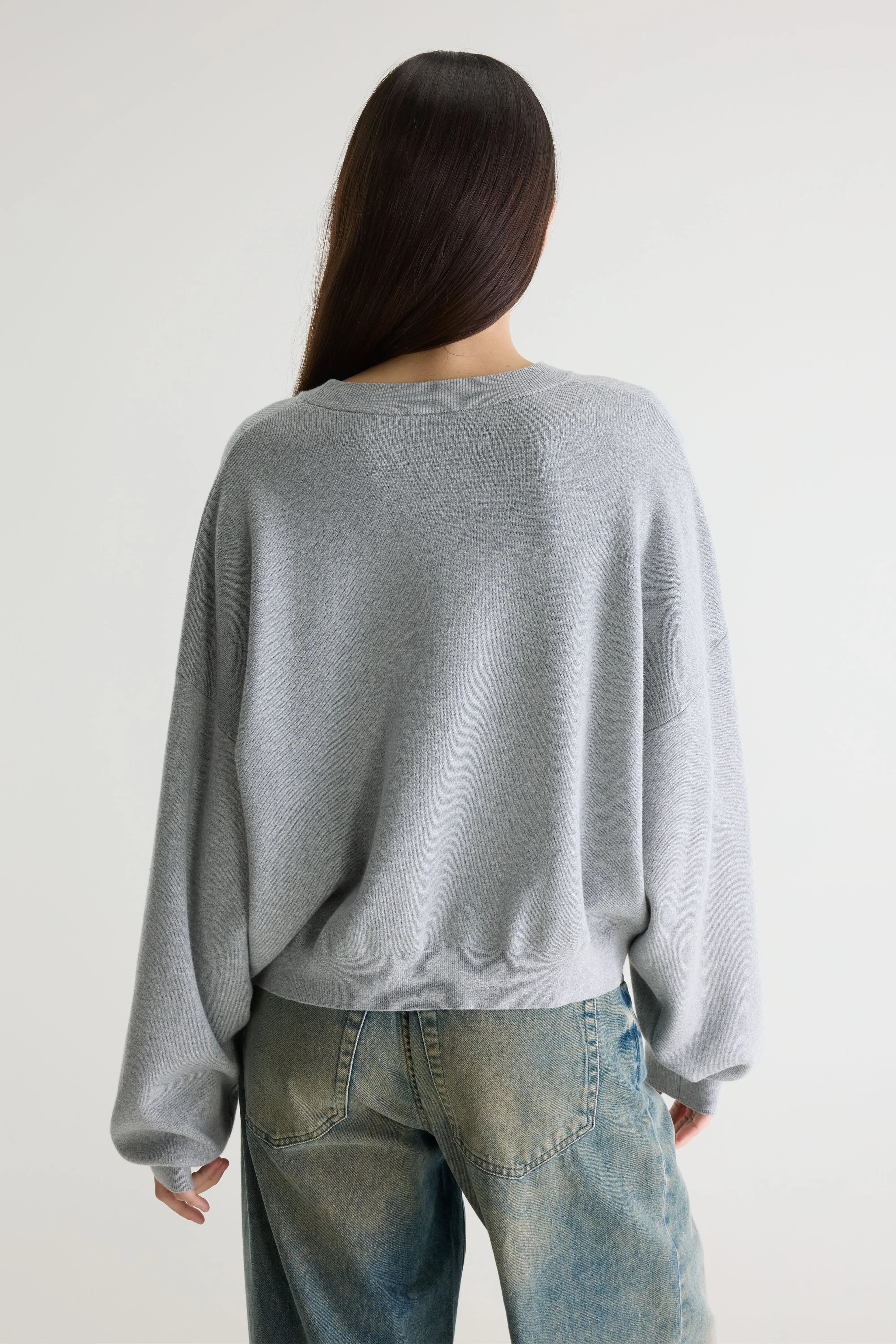 Pull col rond Angum (261 / W / H. GREY)