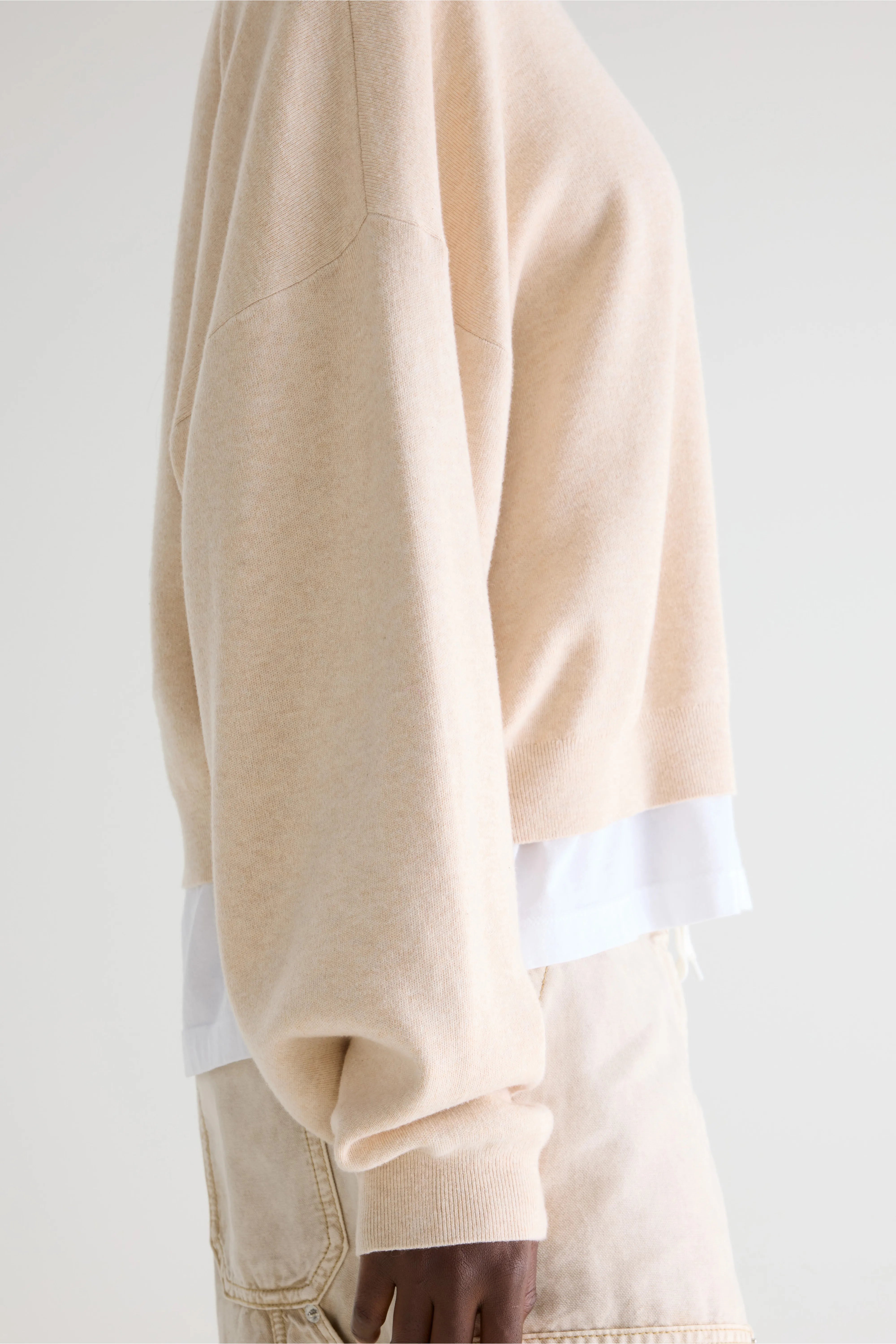 Pull col rond Angum (261 / W / OATMEAL)