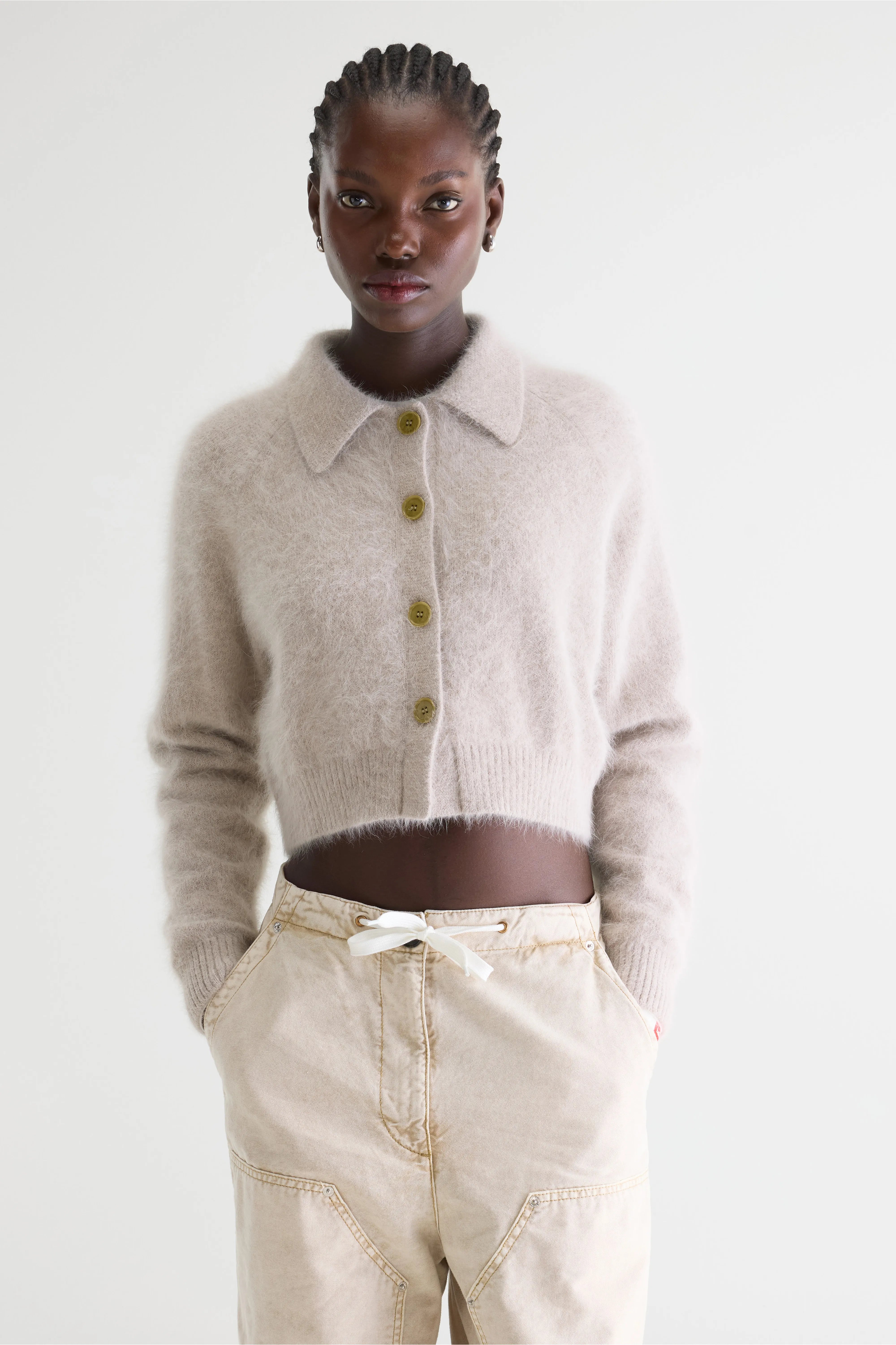 Datco cardigan van angoramix (261 / W / LIGHT GREY)