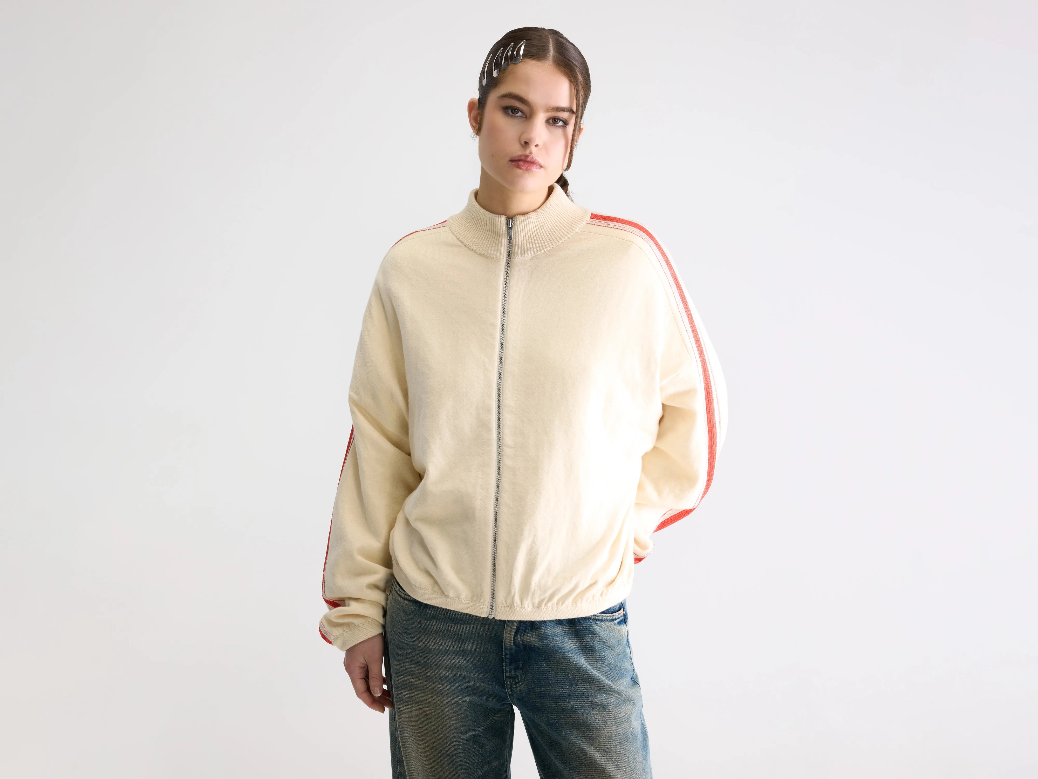 Cardigan zippé Gerta (261 / W / MILKY WAY)