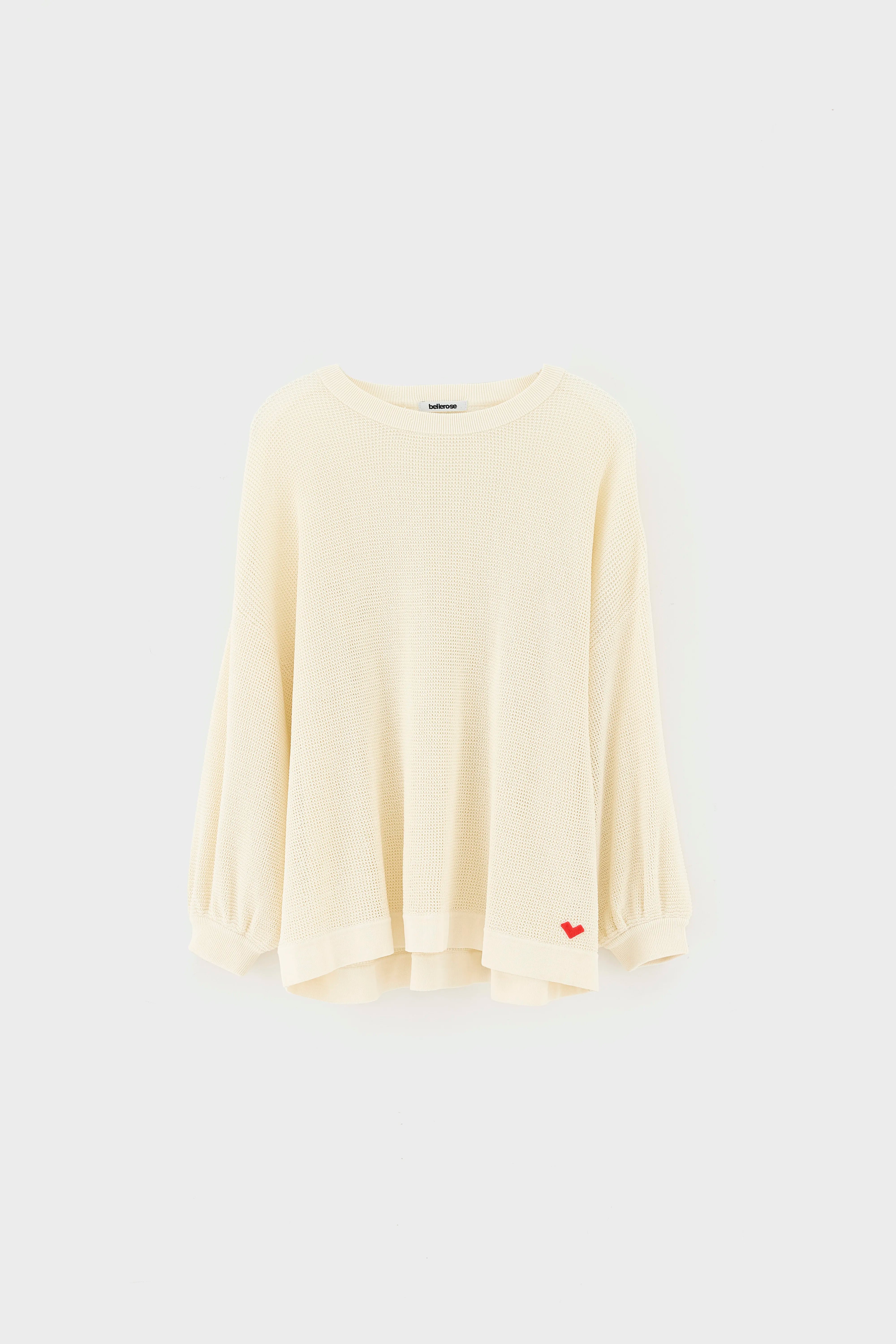 Alie sheer knit sweater (261 / W / WHISPER)