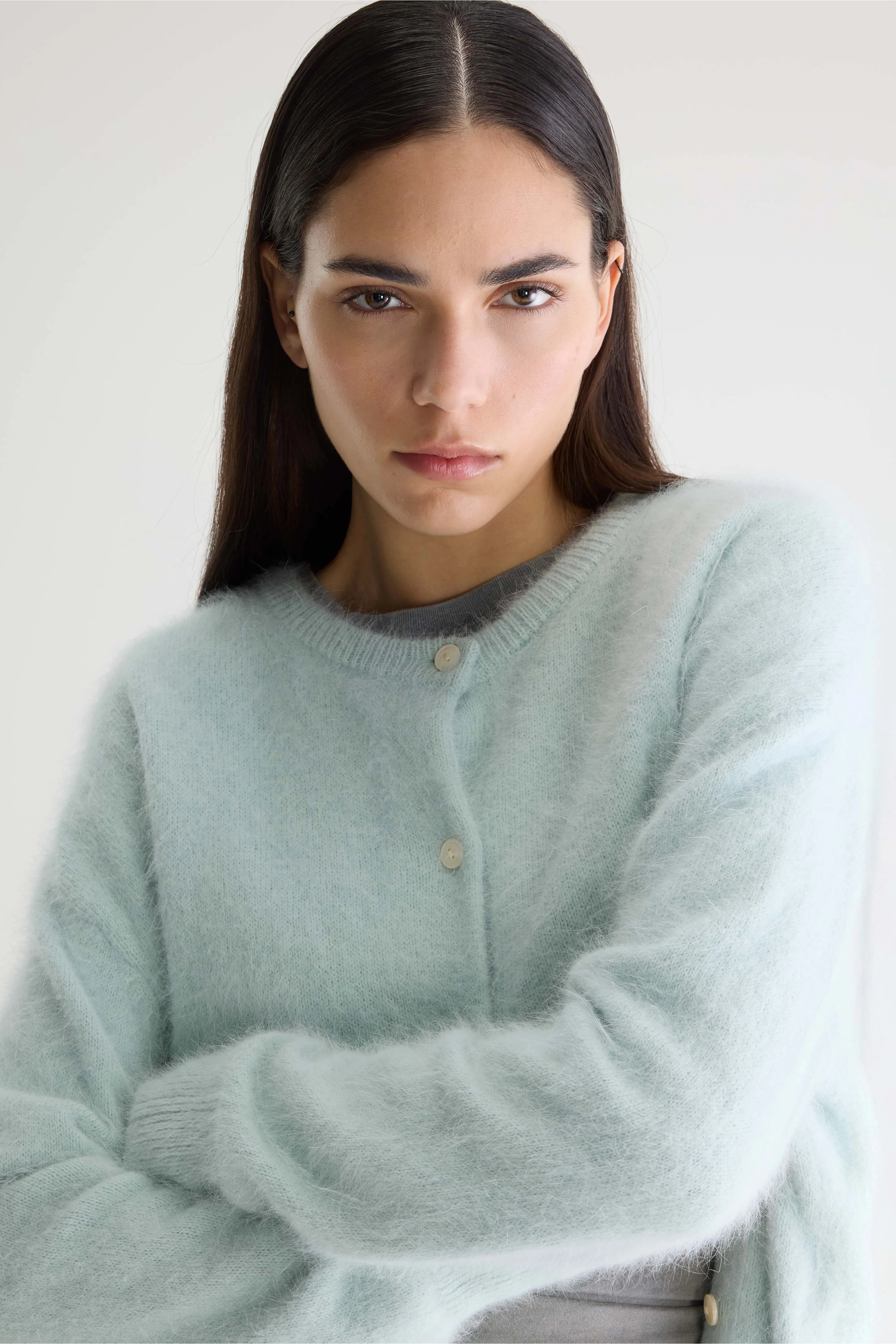 Cardigan en angora Dathan (261 / W / ICE)