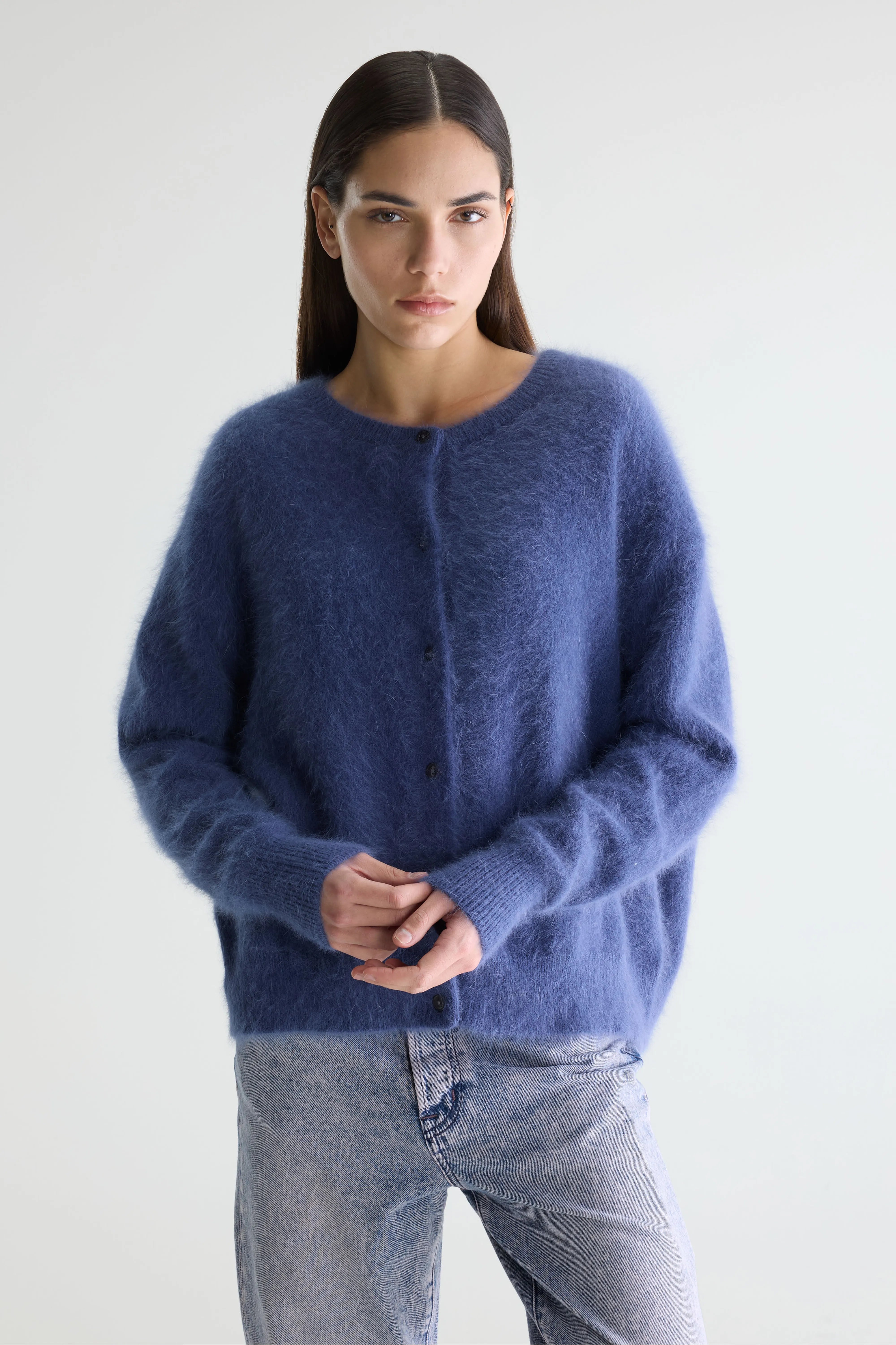 Cardigan en angora Dathan (261 / W / STORM)