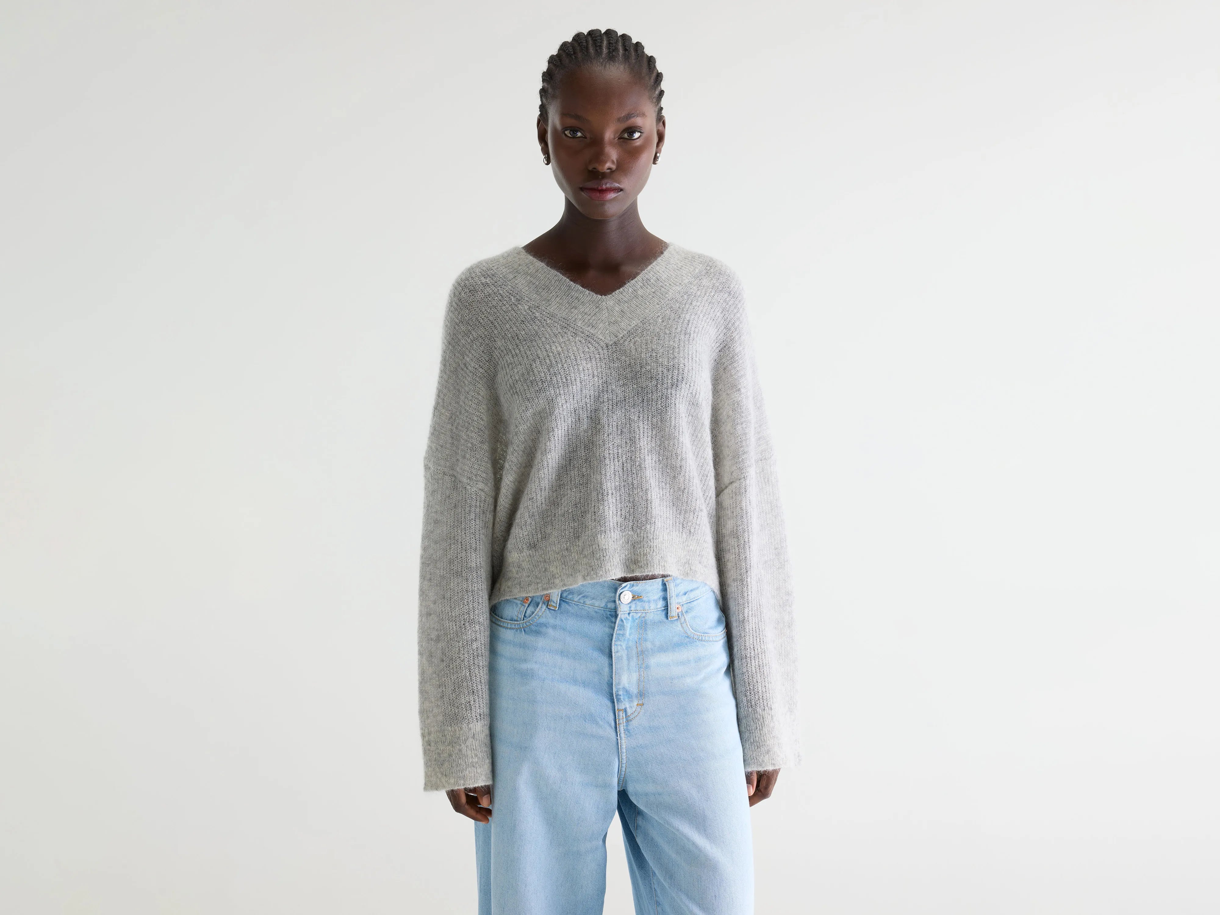 Arco trui met v-hals (261 / W / LIGHT GREY)