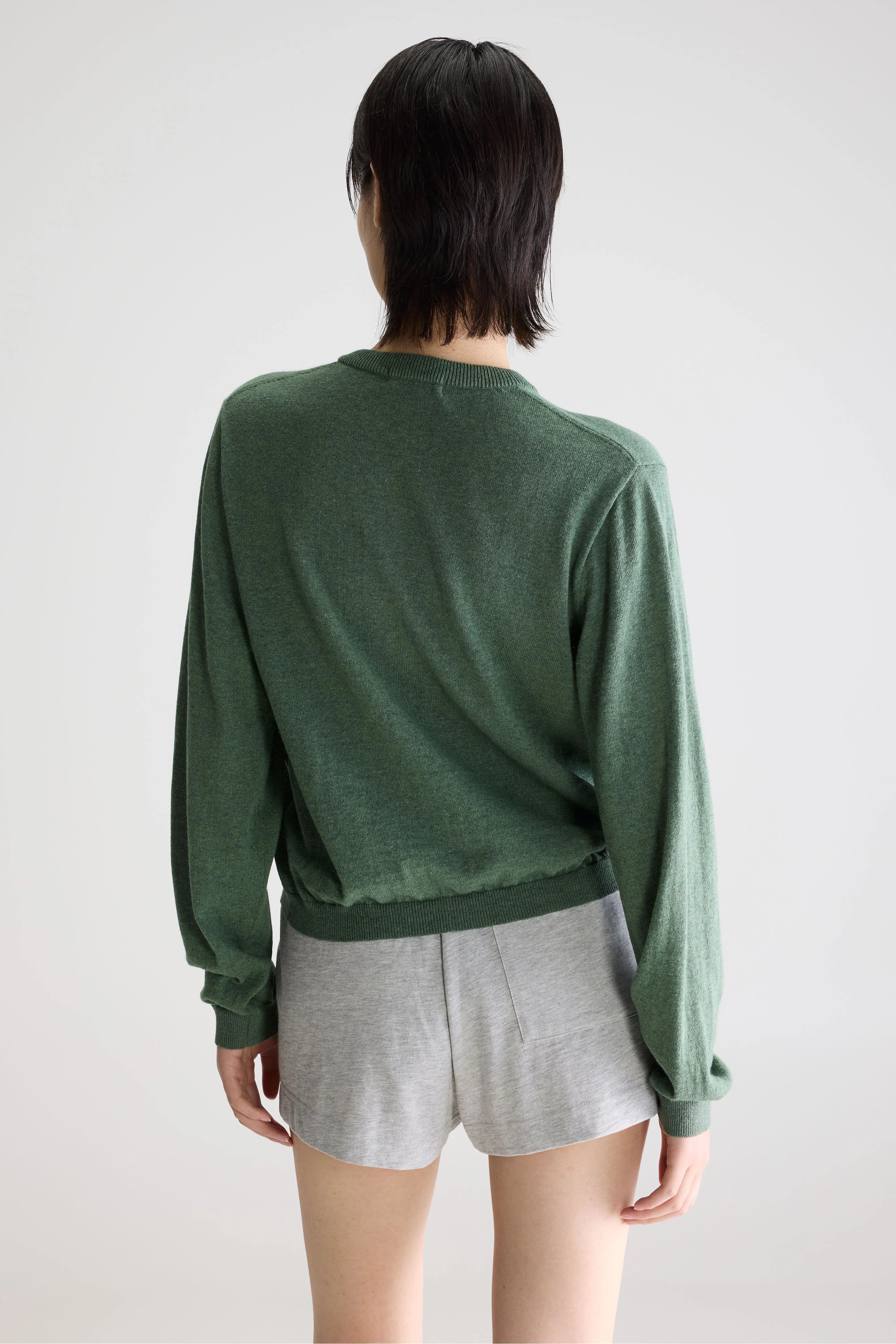 North cardigan met ronde hals (261 / W / THYME)