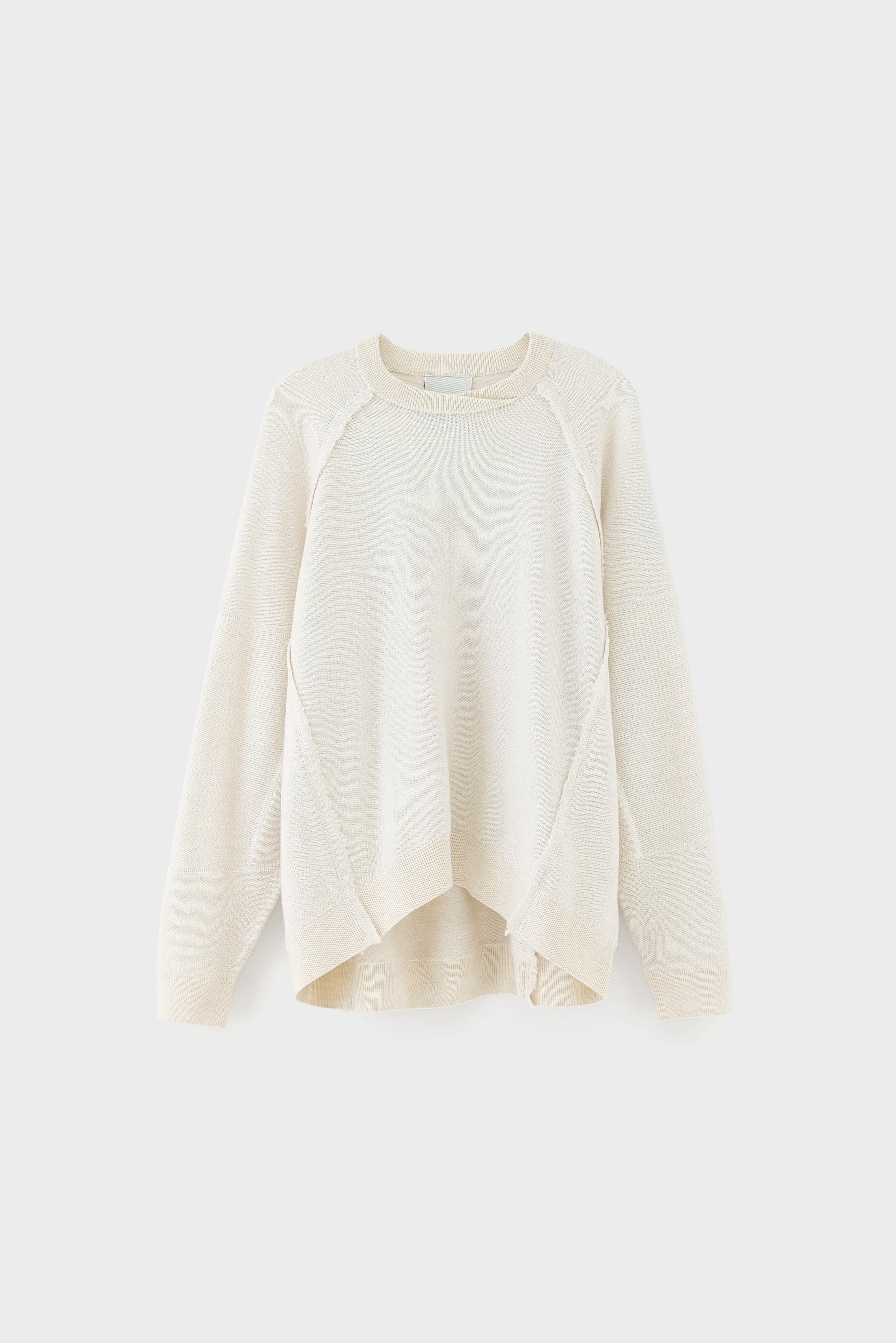 Deno trui met ronde hals (261 / W / OYSTER)