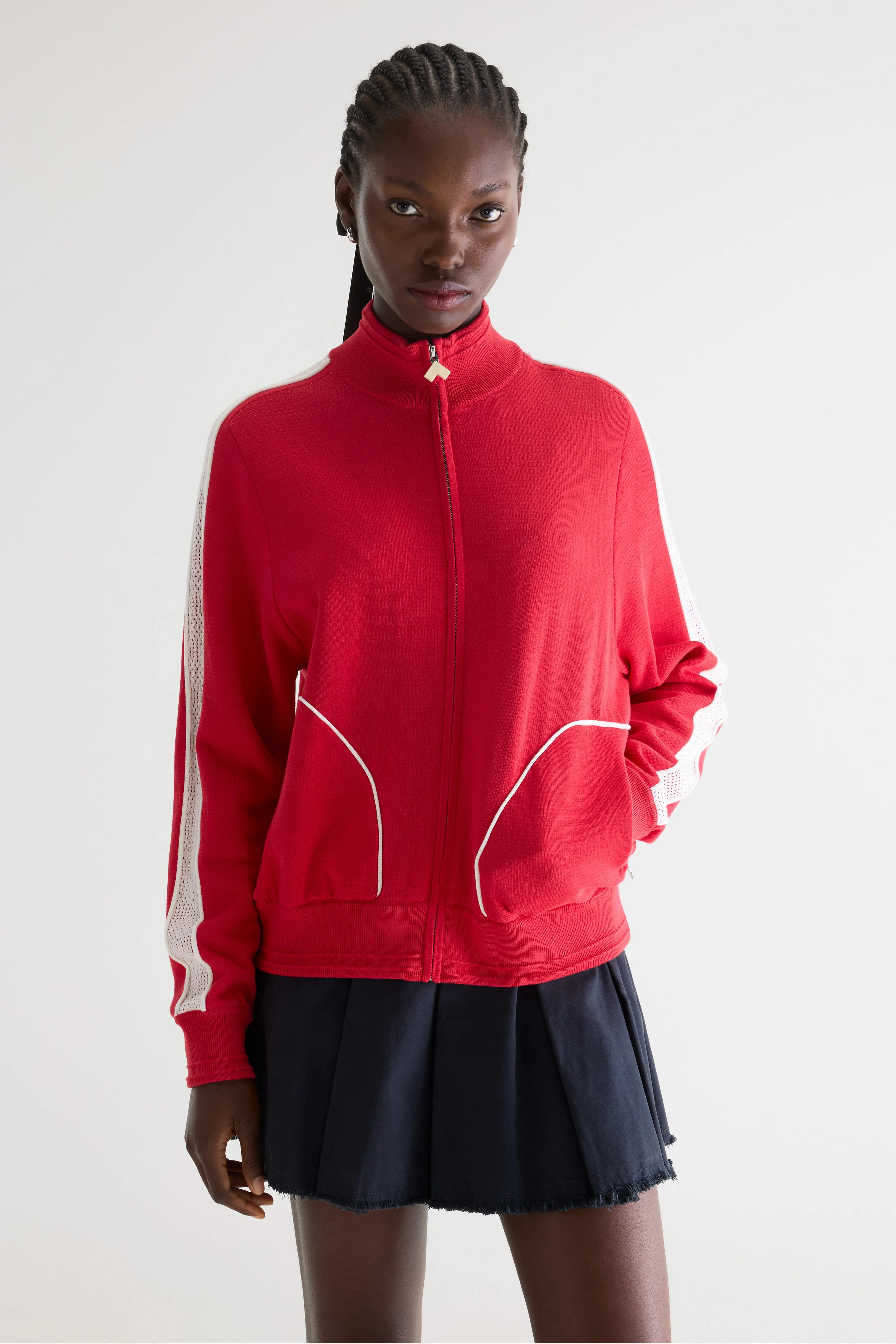 Dasy zip-up sweatshirt (261 / W / MASSAI RED)