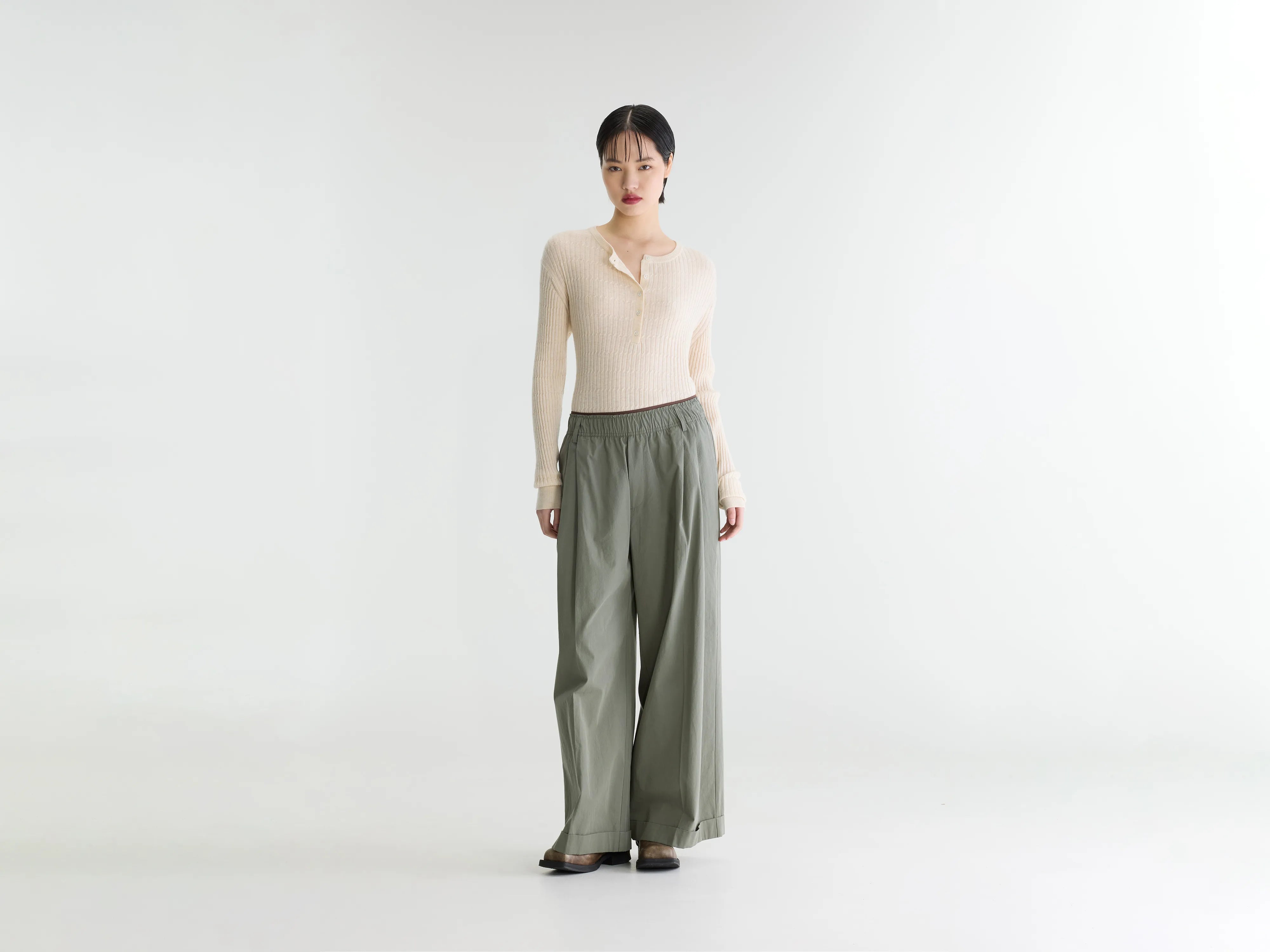Jasha wijde broek (262 / W / OXYD GREY)