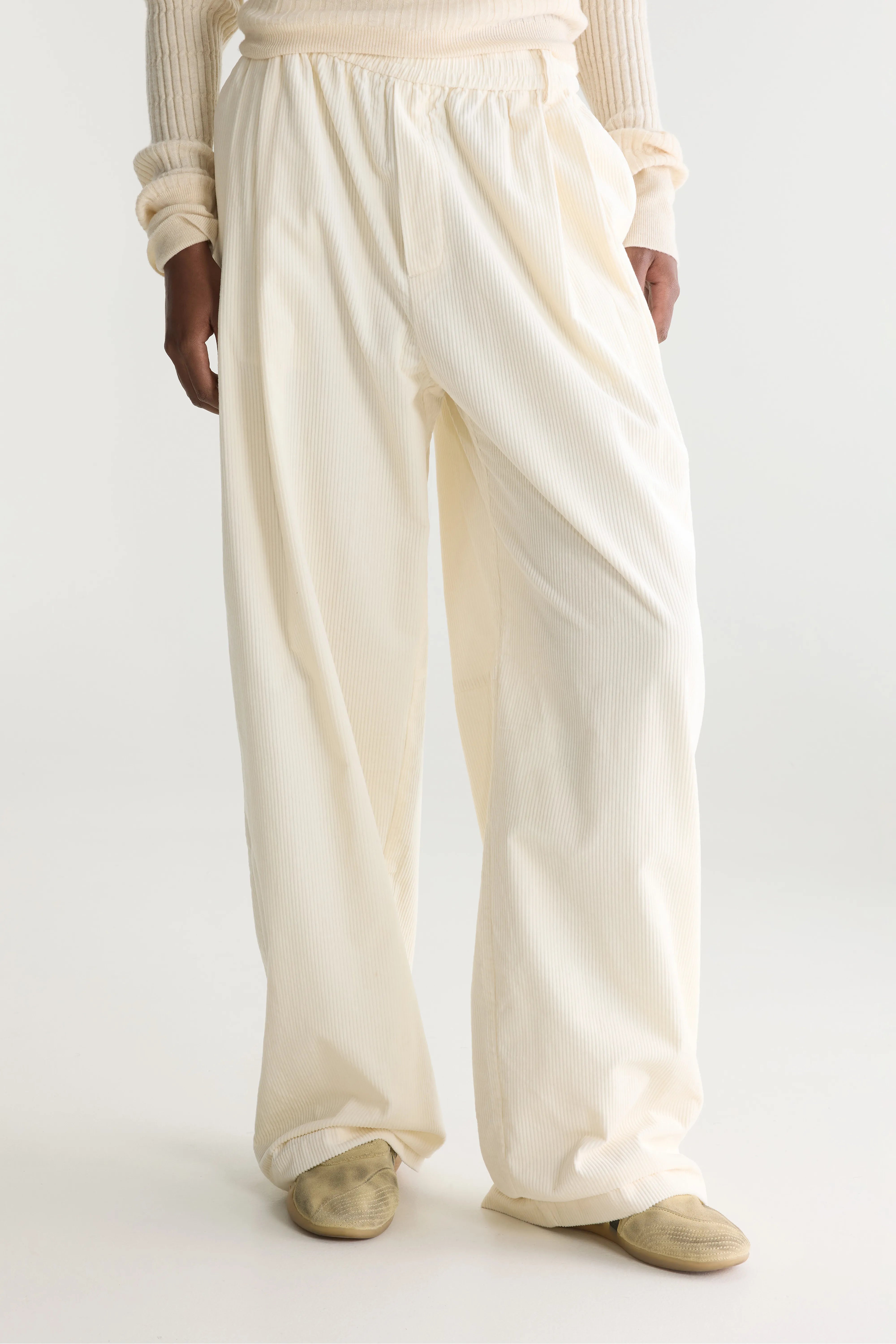 Jilo tapered corduroy broek (262 / W / NATURAL)