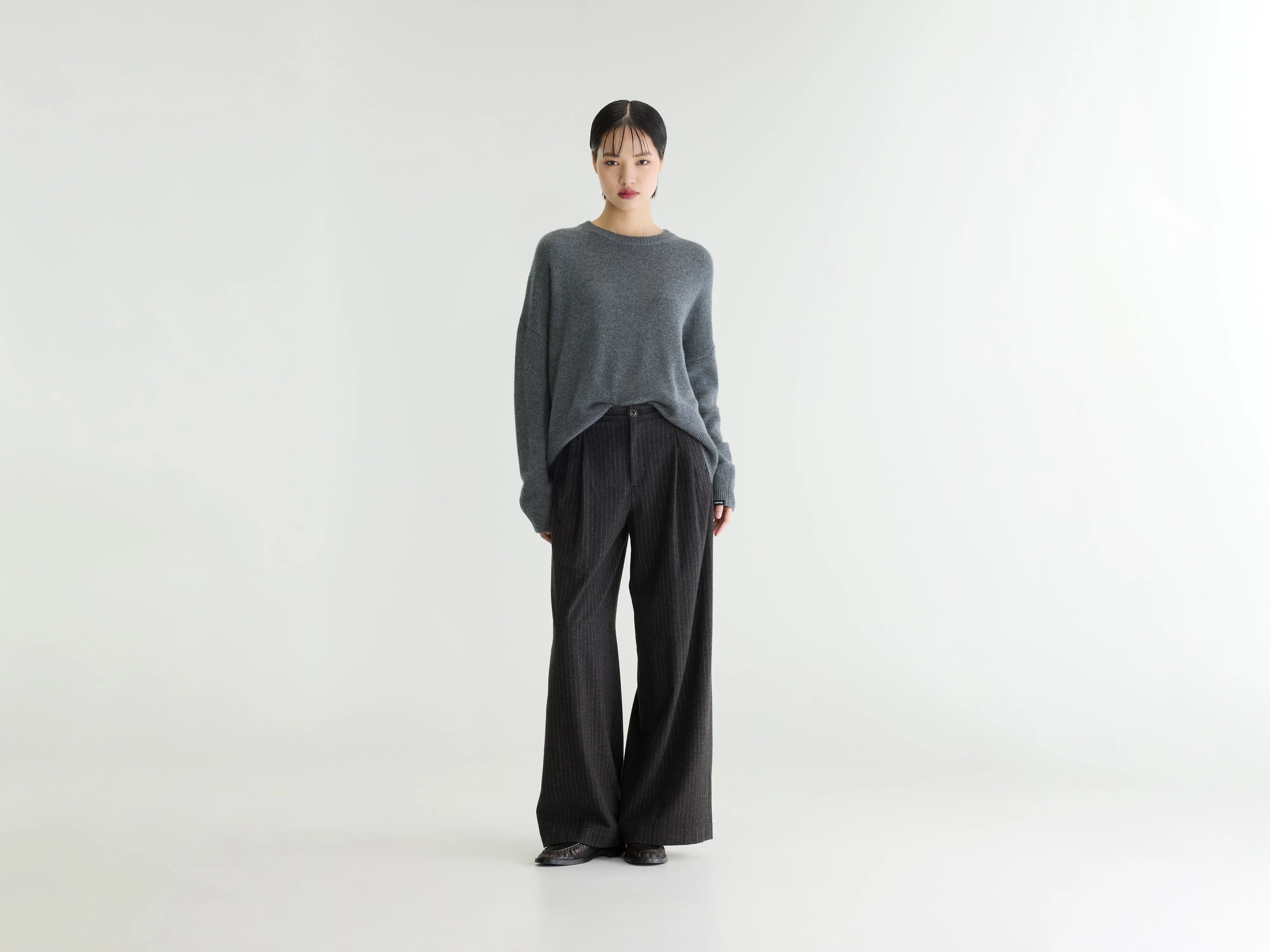 Volkert wijde broek met krijtstreep (262 / W / STRIPE C)