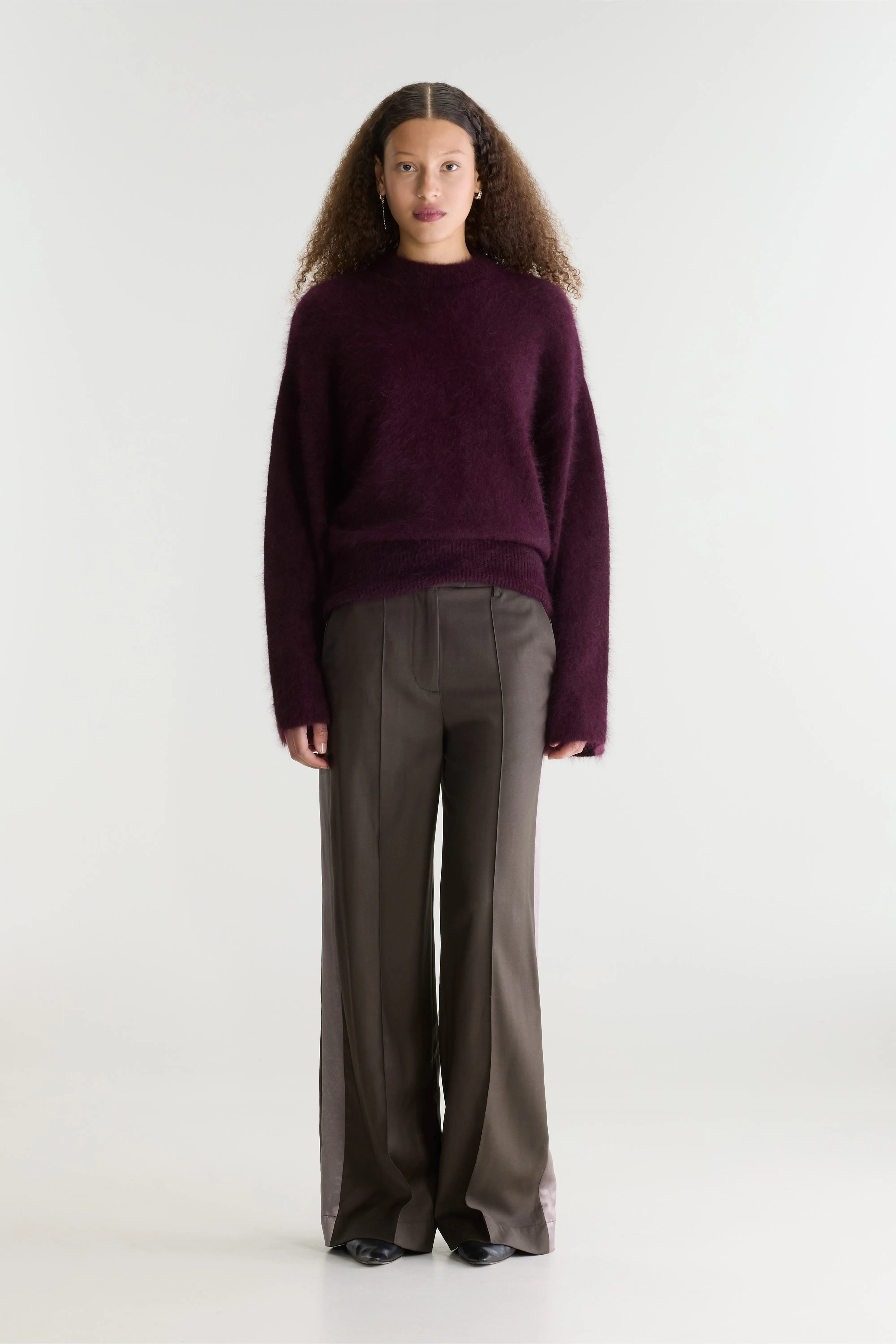Shine tailored trousers (262 / W / DARK ROAST)