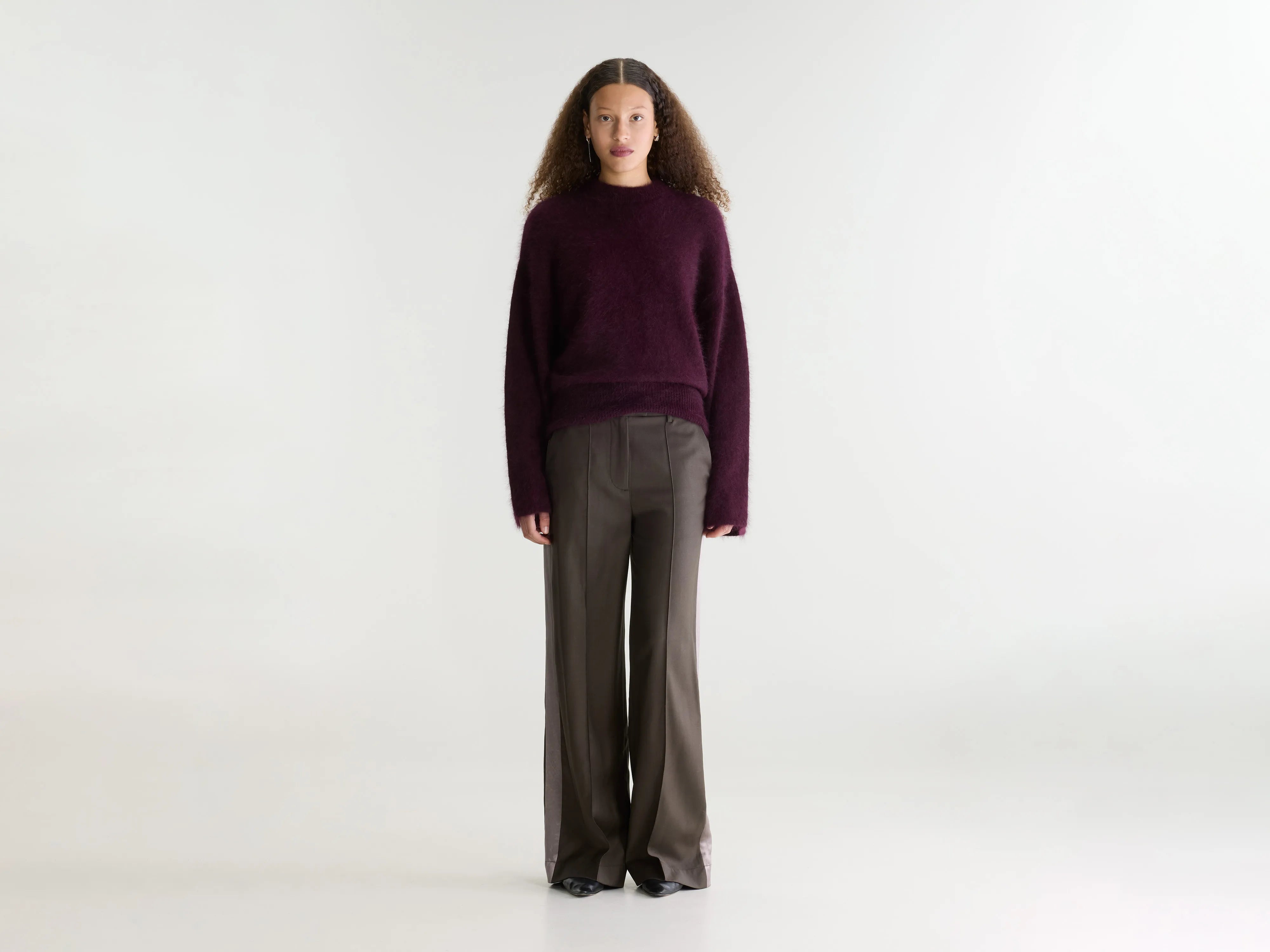 Shine tailored trousers (262 / W / DARK ROAST)