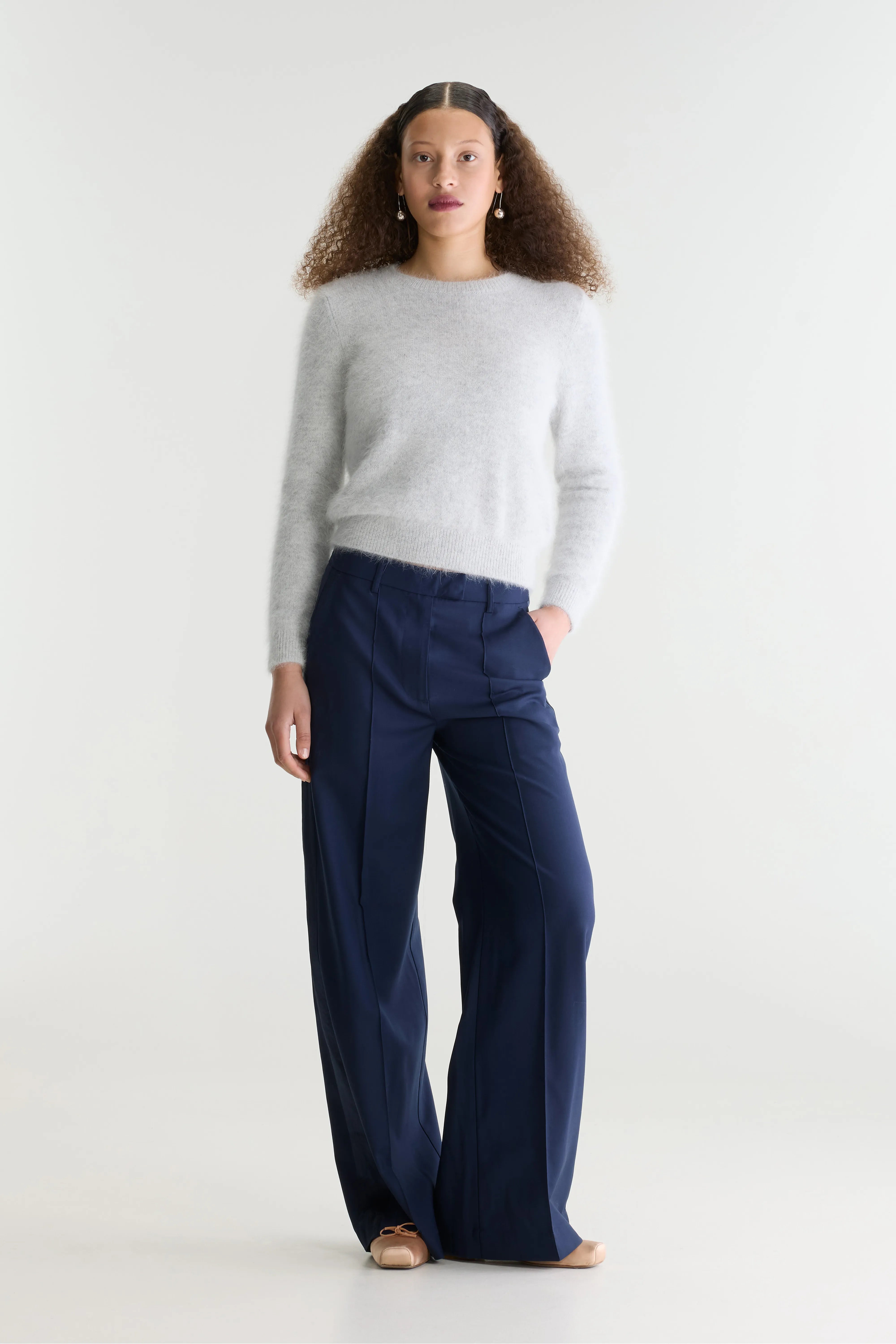 Shine tailored trousers (262 / W / NAVAL)