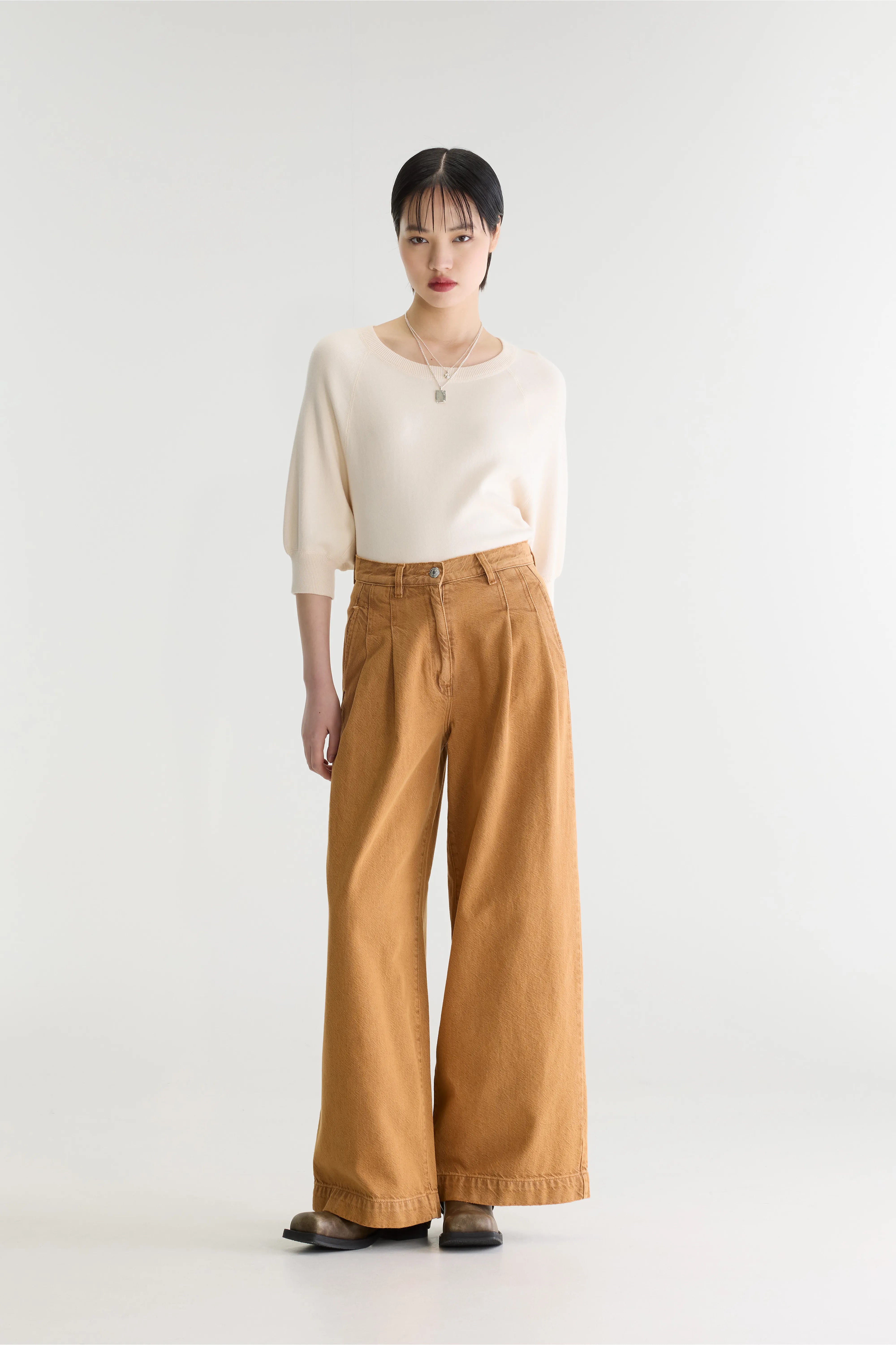 Denim N. 74 - superwijde jeans (262 / W / USED BROWN)