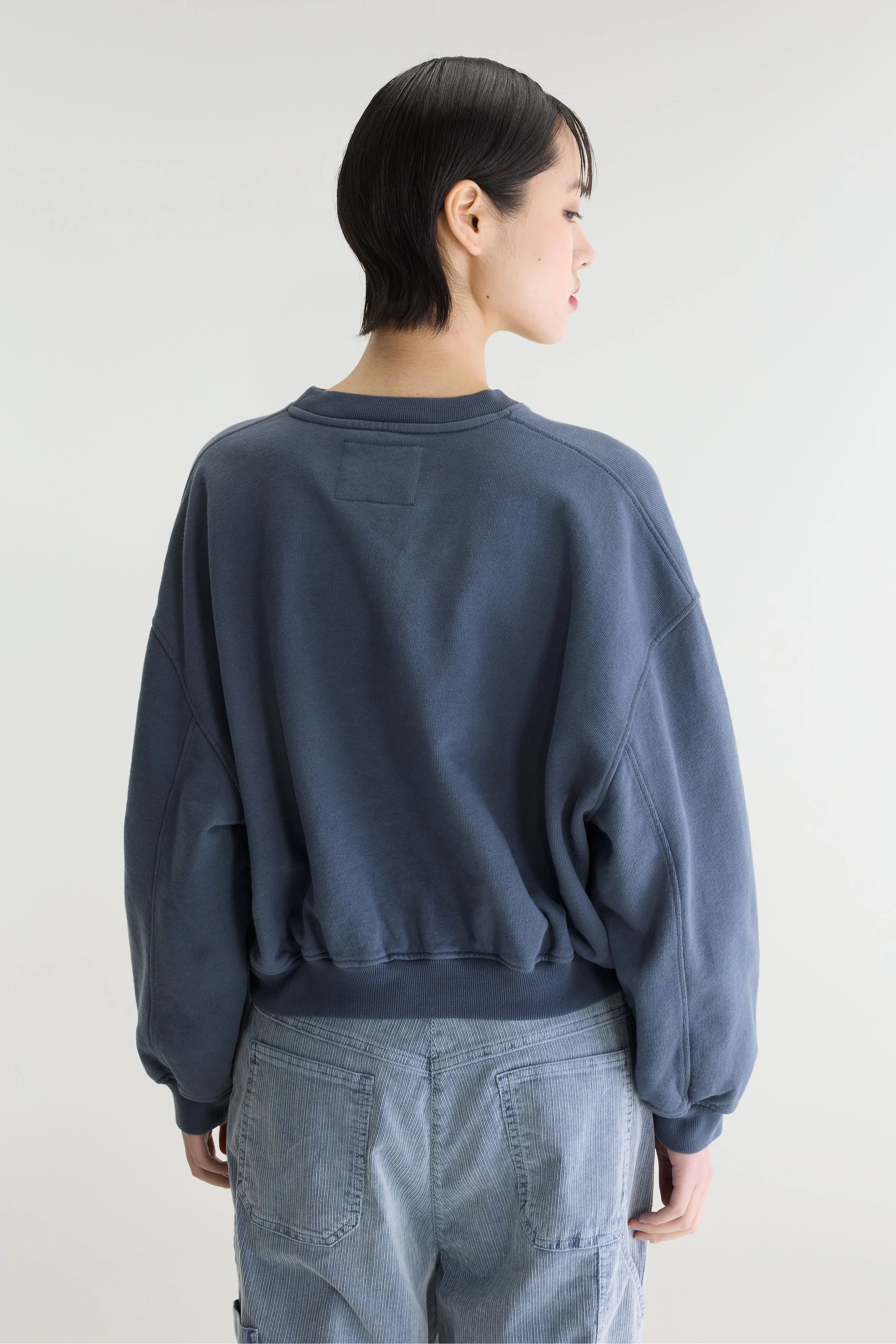 Sweatshirt court à col rond Fancy (262 / W / TEMPETE)