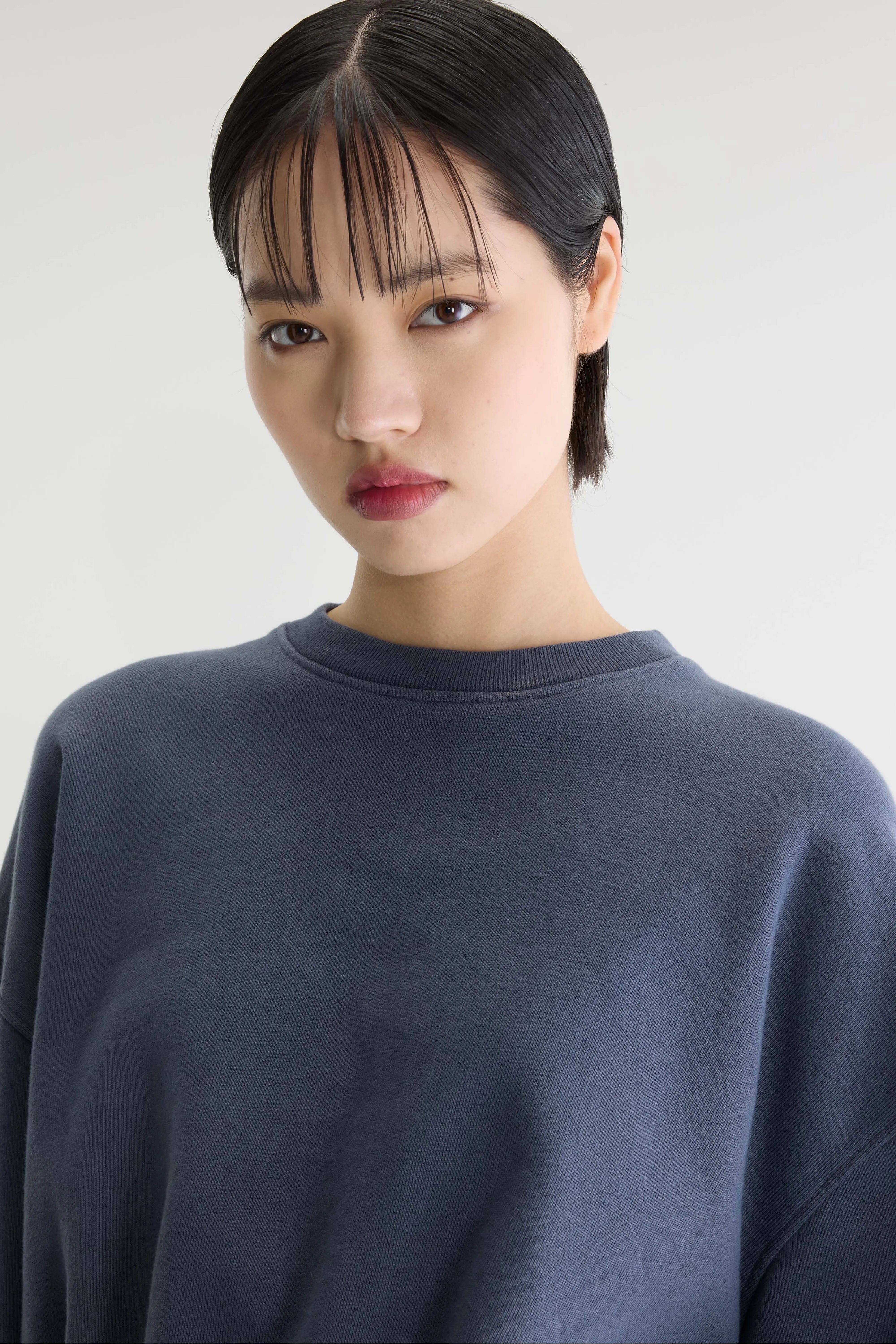 Sweatshirt court à col rond Fancy (262 / W / TEMPETE)