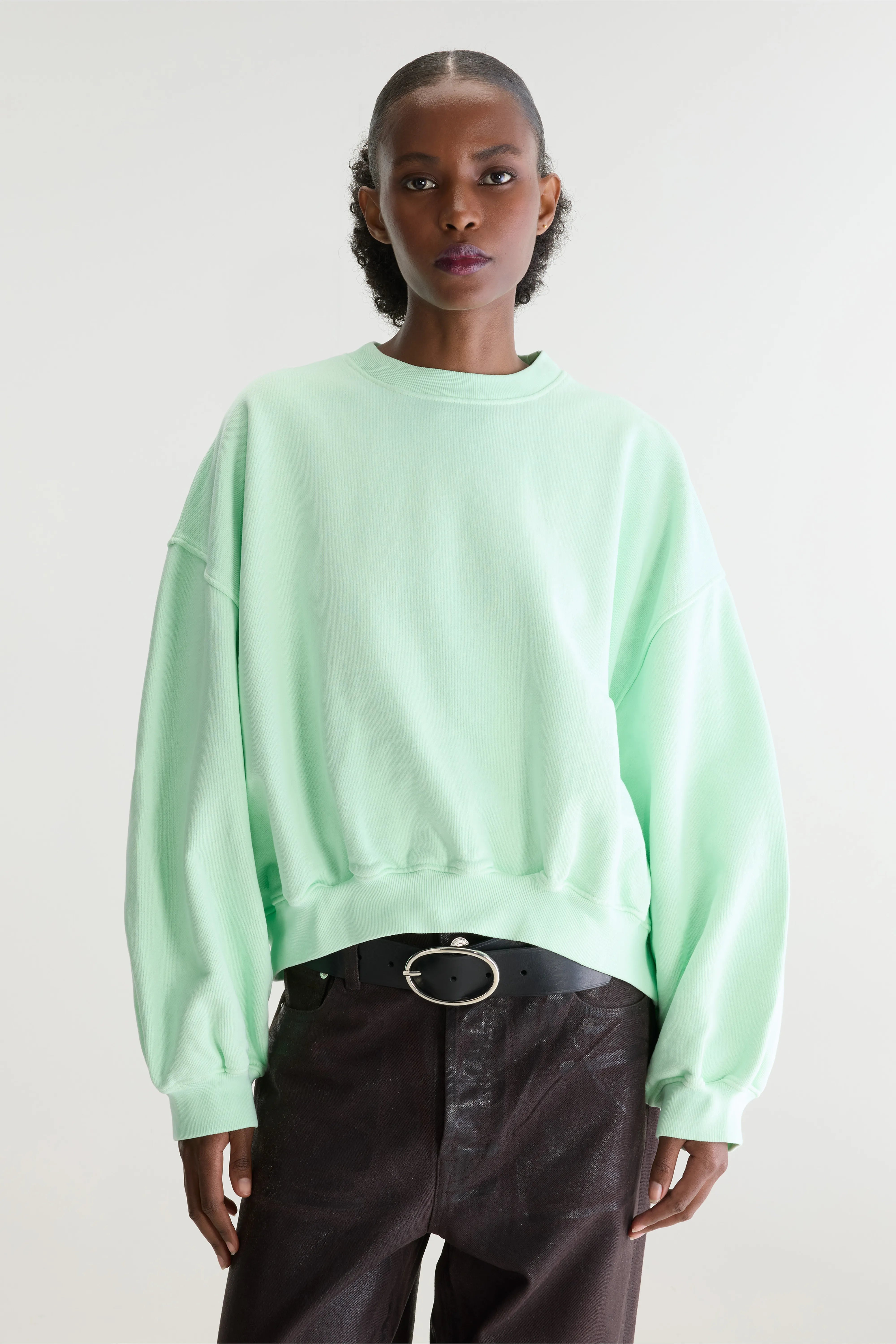 Fancy cropped sweatshirt met ronde hals (262 / W / VEGAS)
