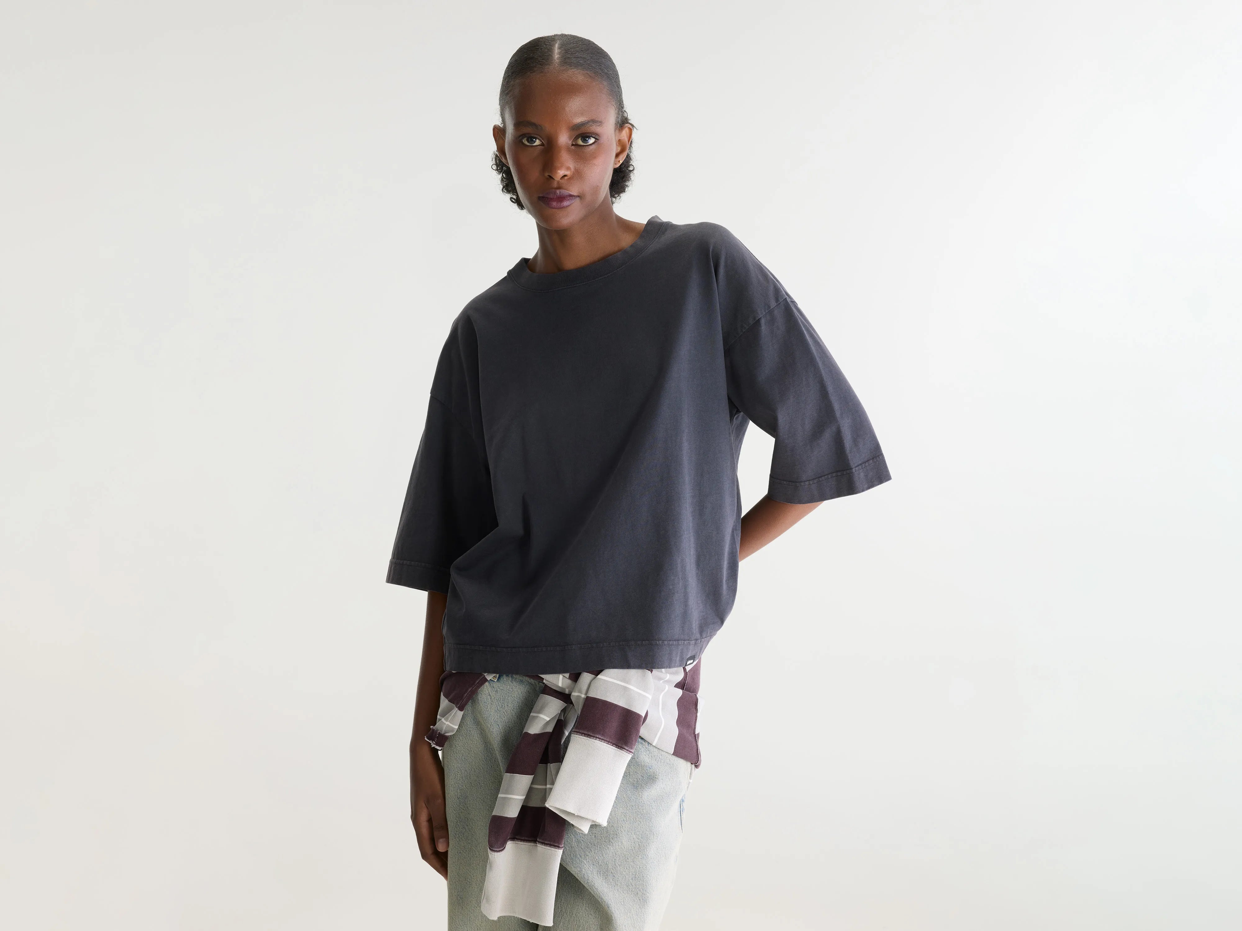 Fiores t-shirt met korte mouwen (262 / W / BLACK BEAUTY)
