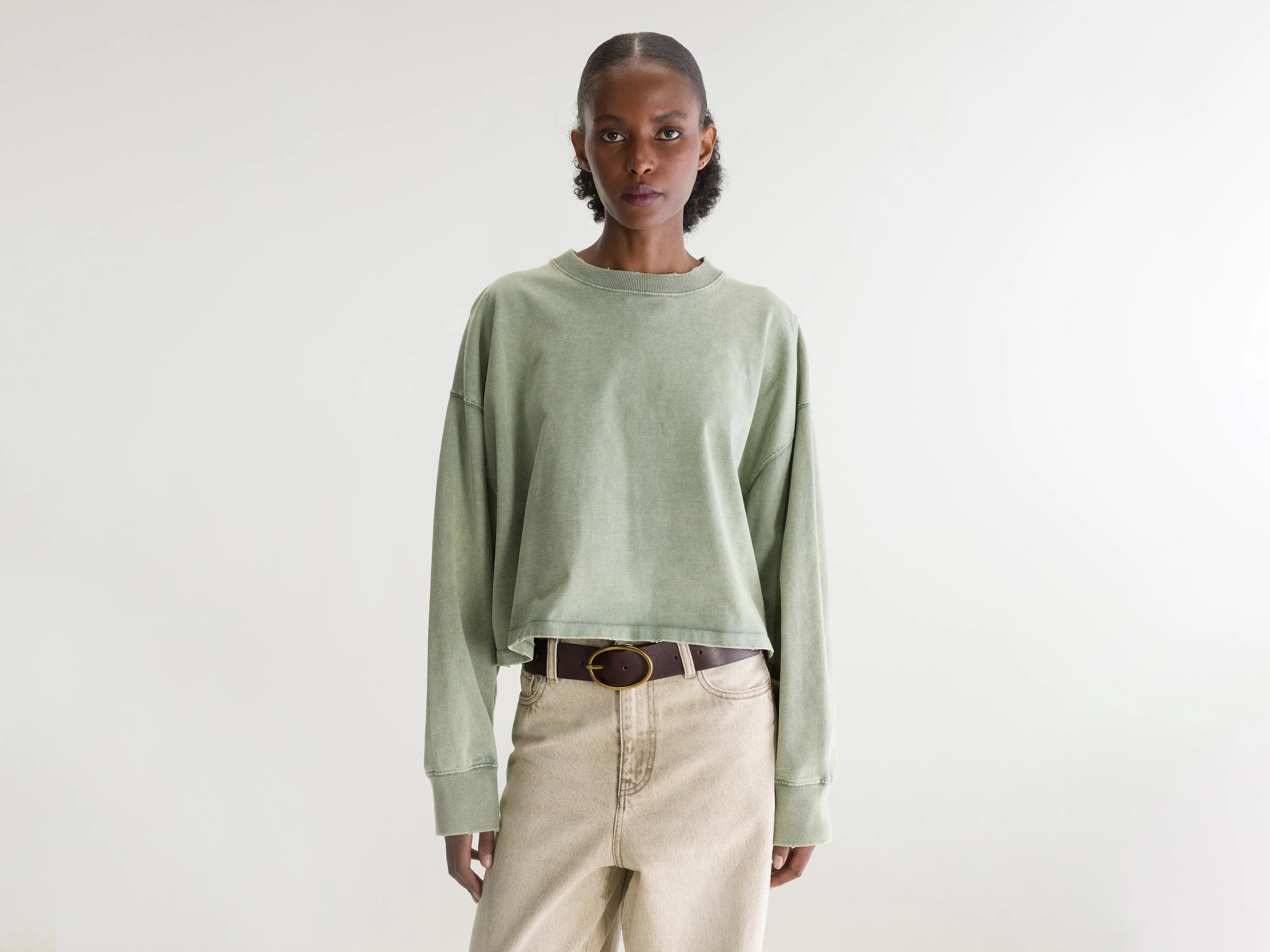 Franto t-shirt met lange mouwen (262 / W / THYME)