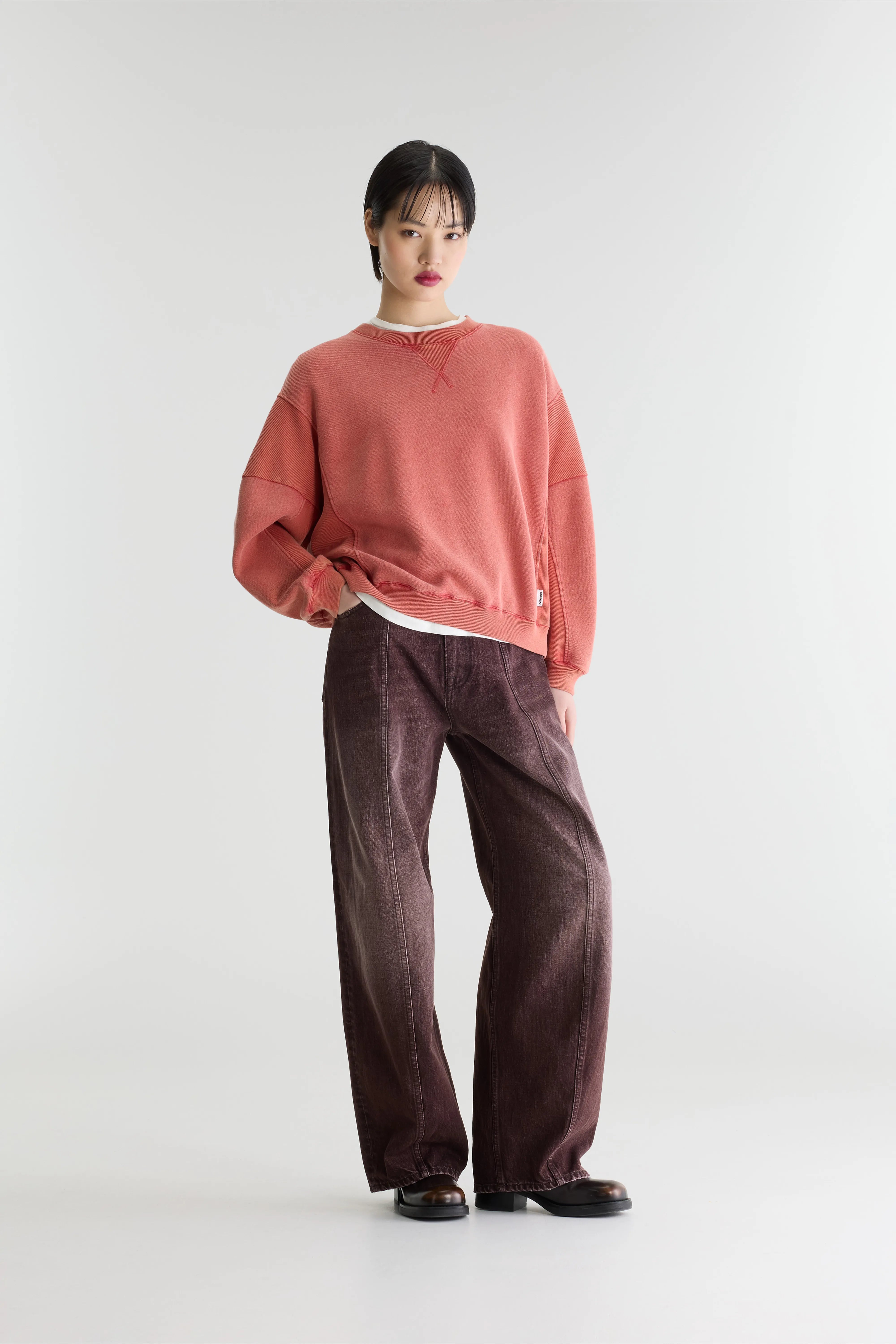 Sweatshirt col rond Flipos (262 / W / ECARLATE)