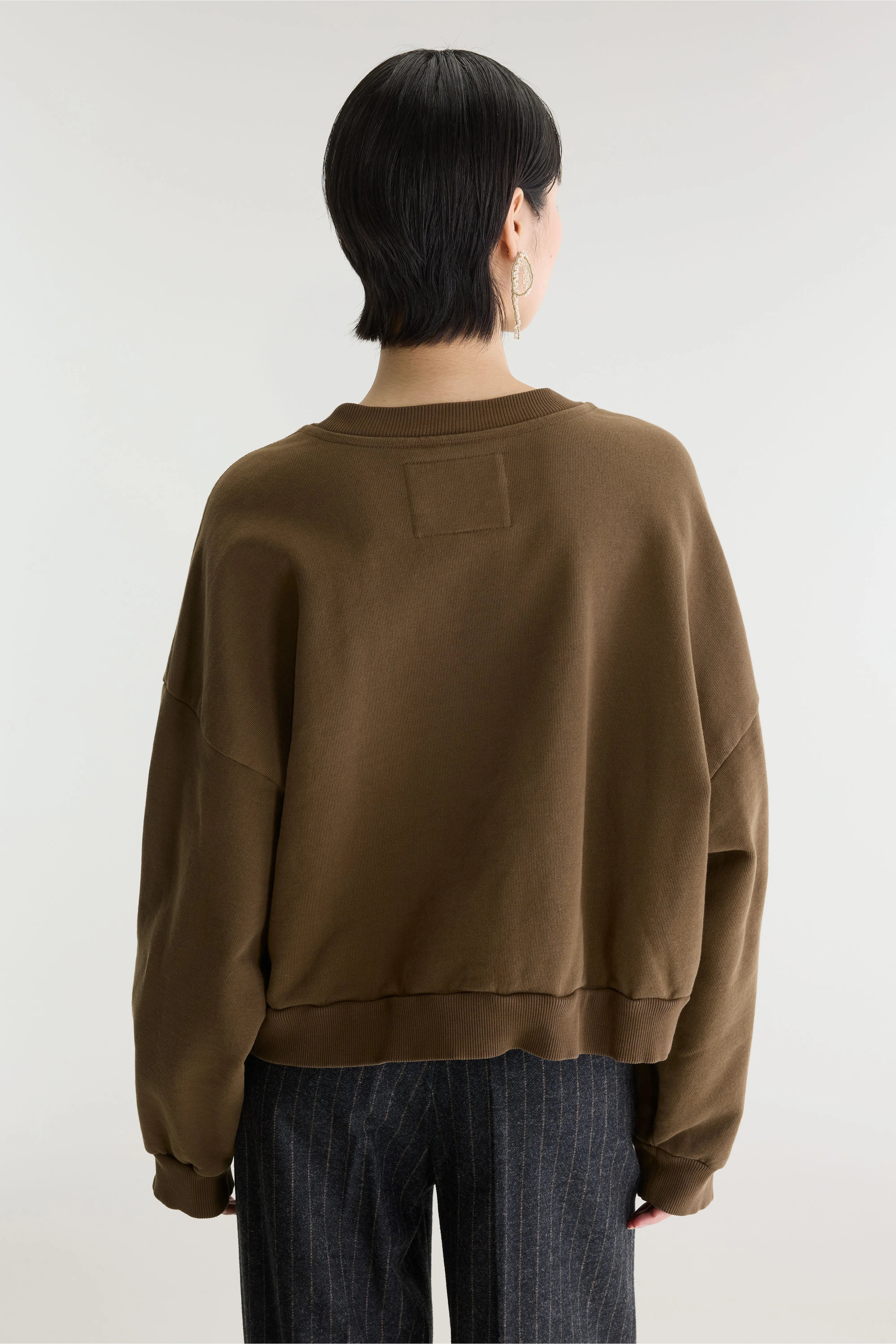 Ferno boxy sweatshirt met ronde hals (262 / W / TIRAMISU)