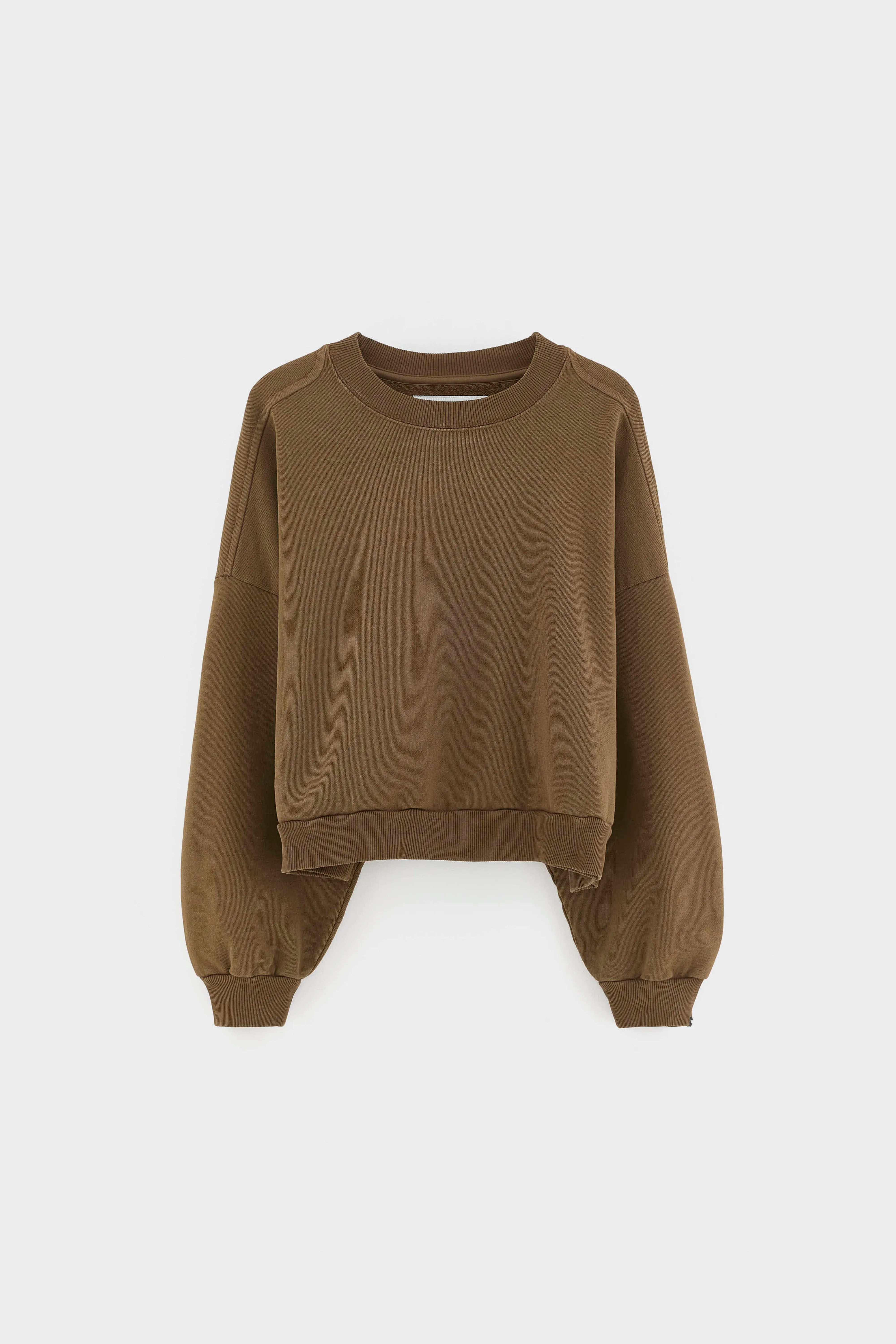 Ferno boxy sweatshirt met ronde hals (262 / W / TIRAMISU)