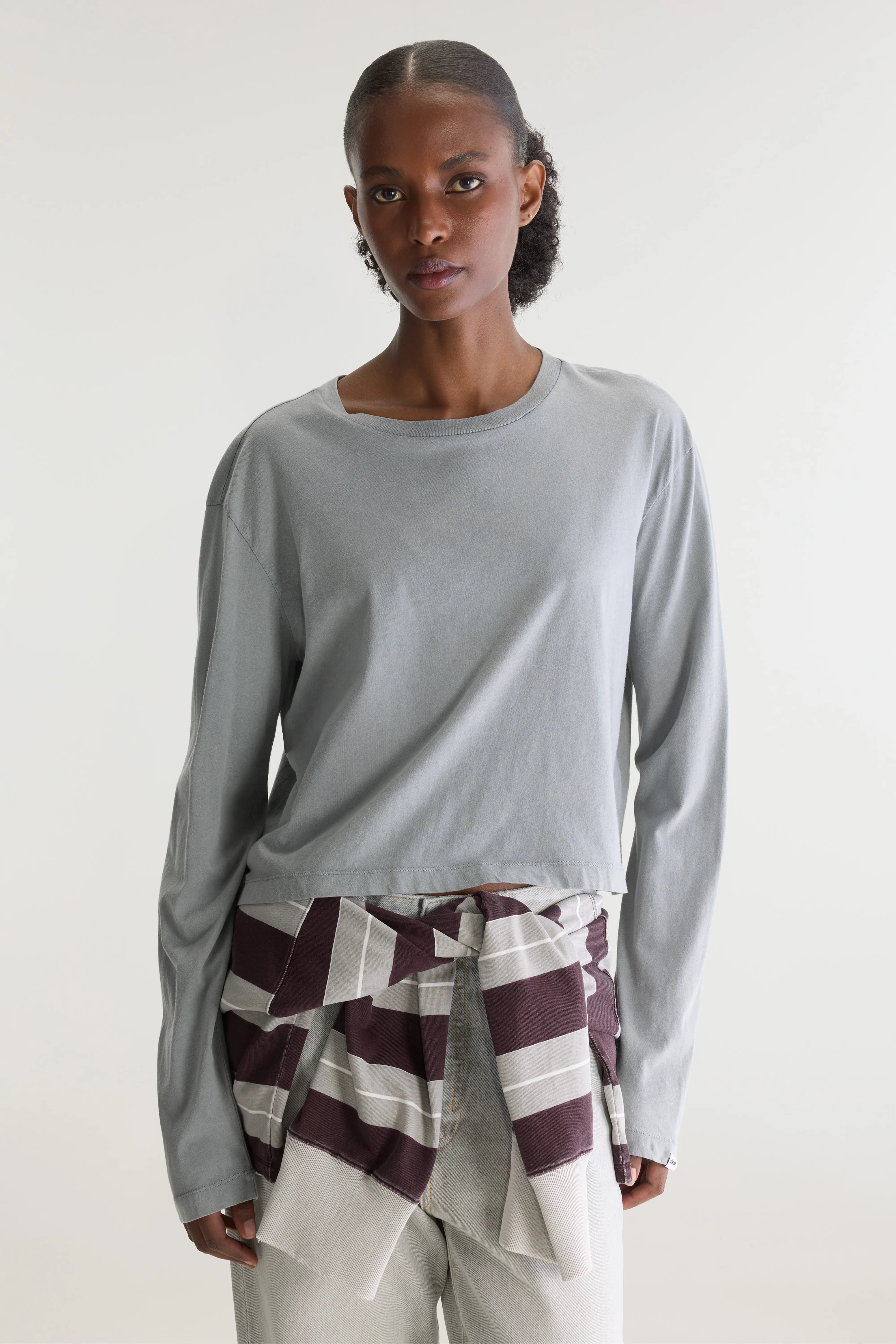 Fuele t-shirt met lange mouwen (262 / W / BITUME)
