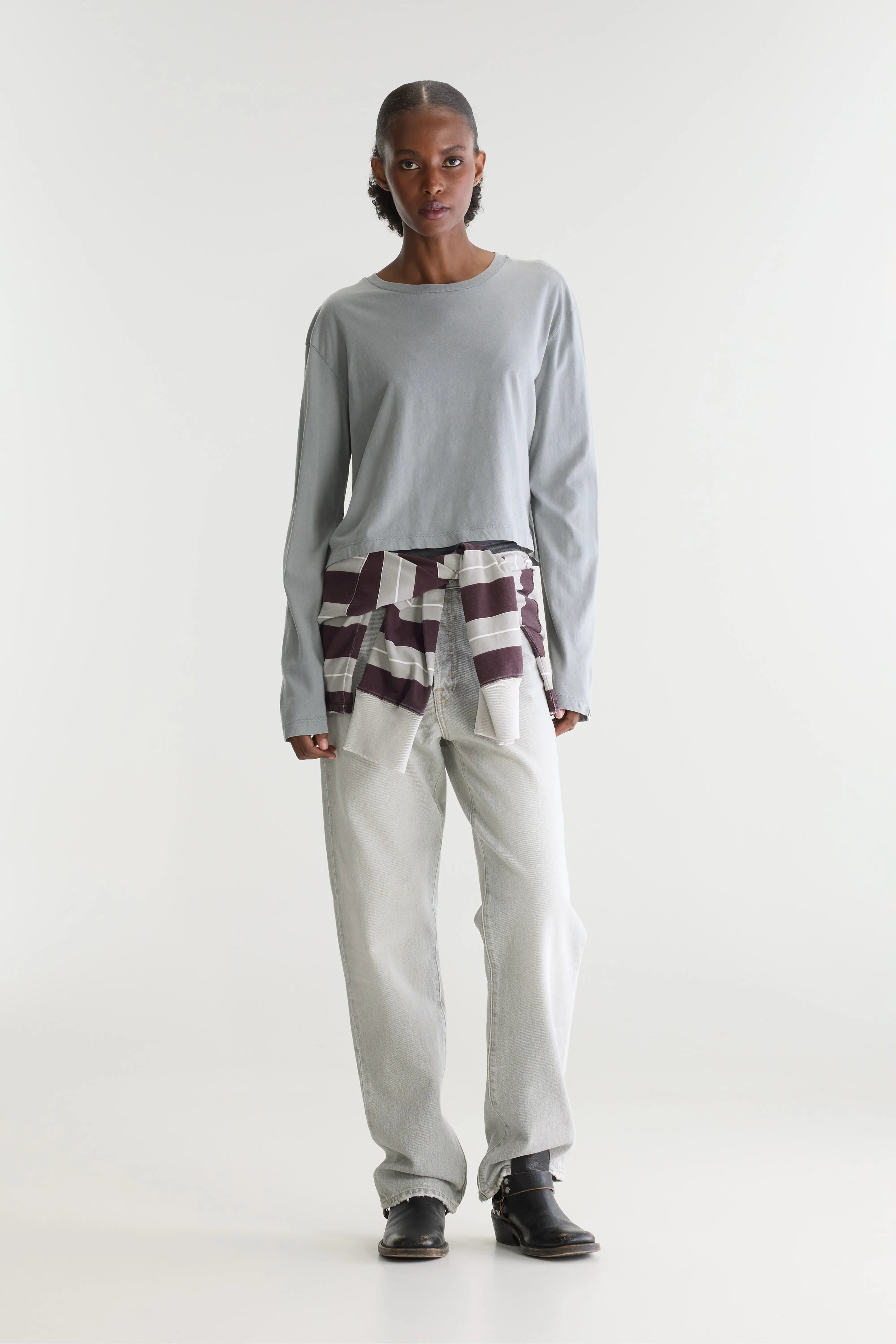 Fuele t-shirt met lange mouwen (262 / W / BITUME)