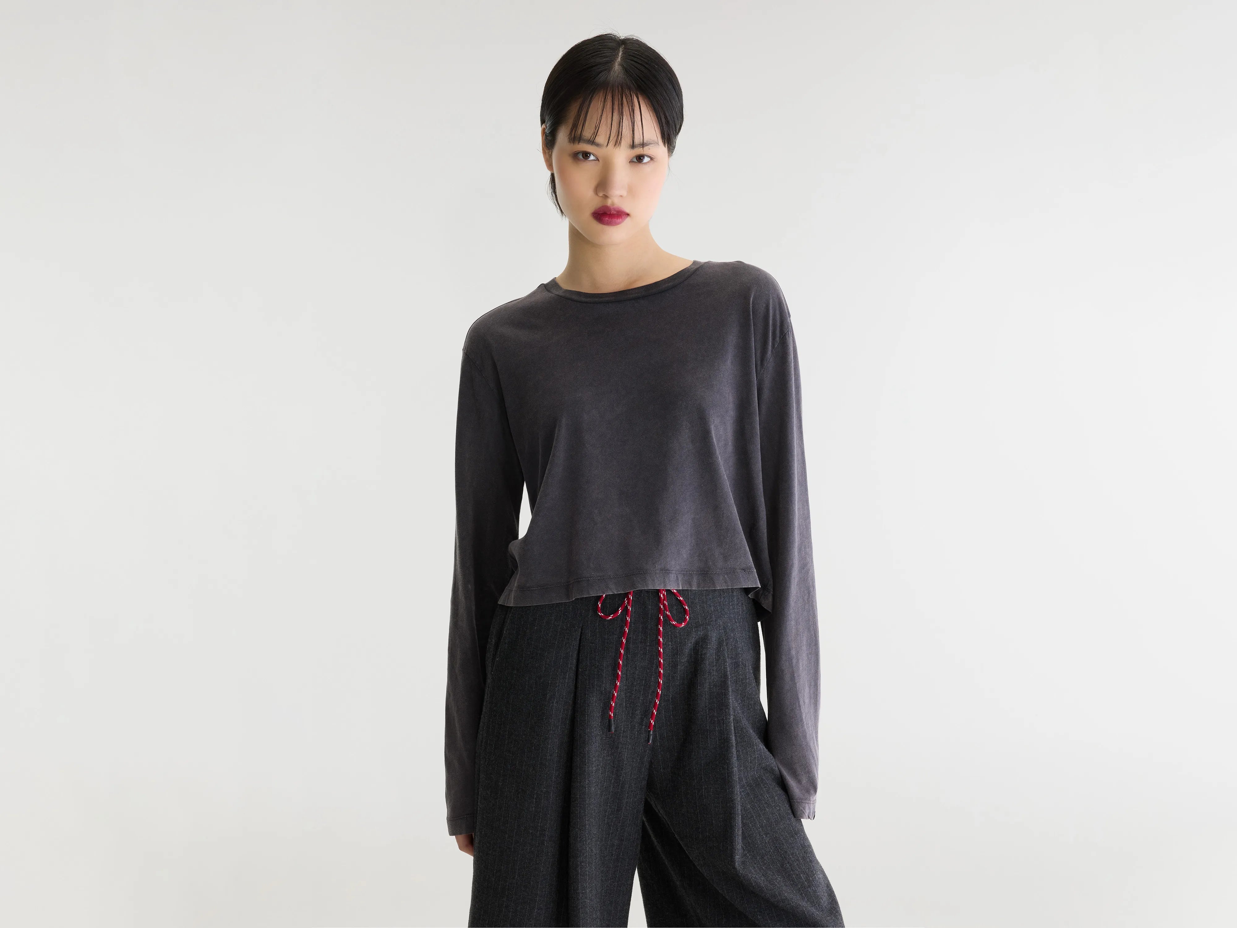 Fuele t-shirt met lange mouwen (262 / W / BLACK BEAUTY)
